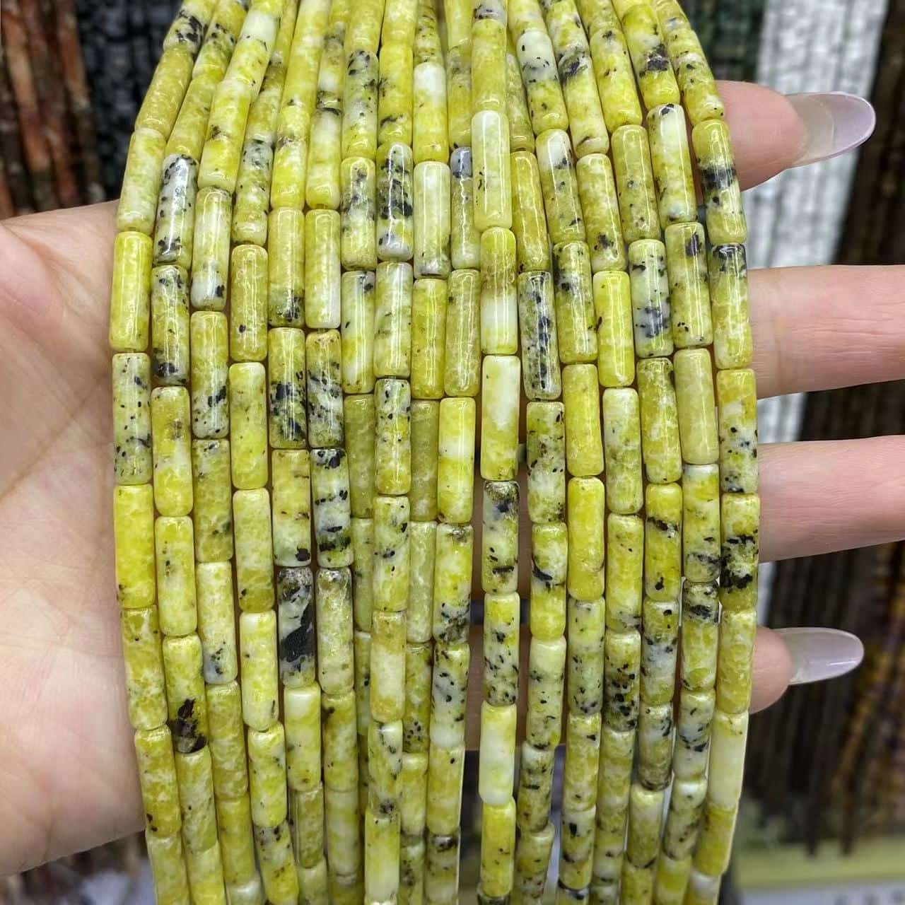 Cylindrical Tube Beads 4x13mm Quartz/Jasper/Agate/Crystal