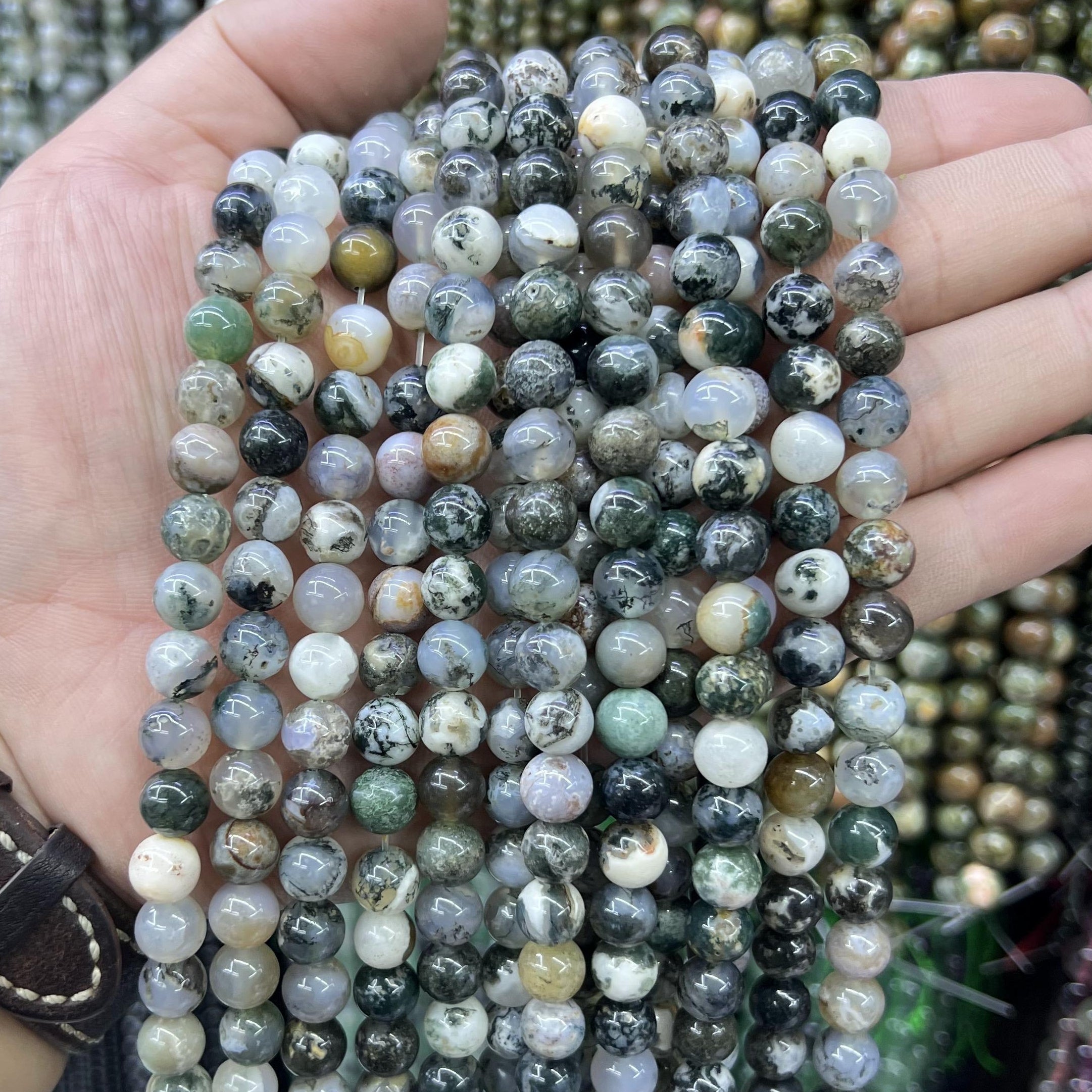 $2.5--8mm semi precious beads #1 Free Shipping
