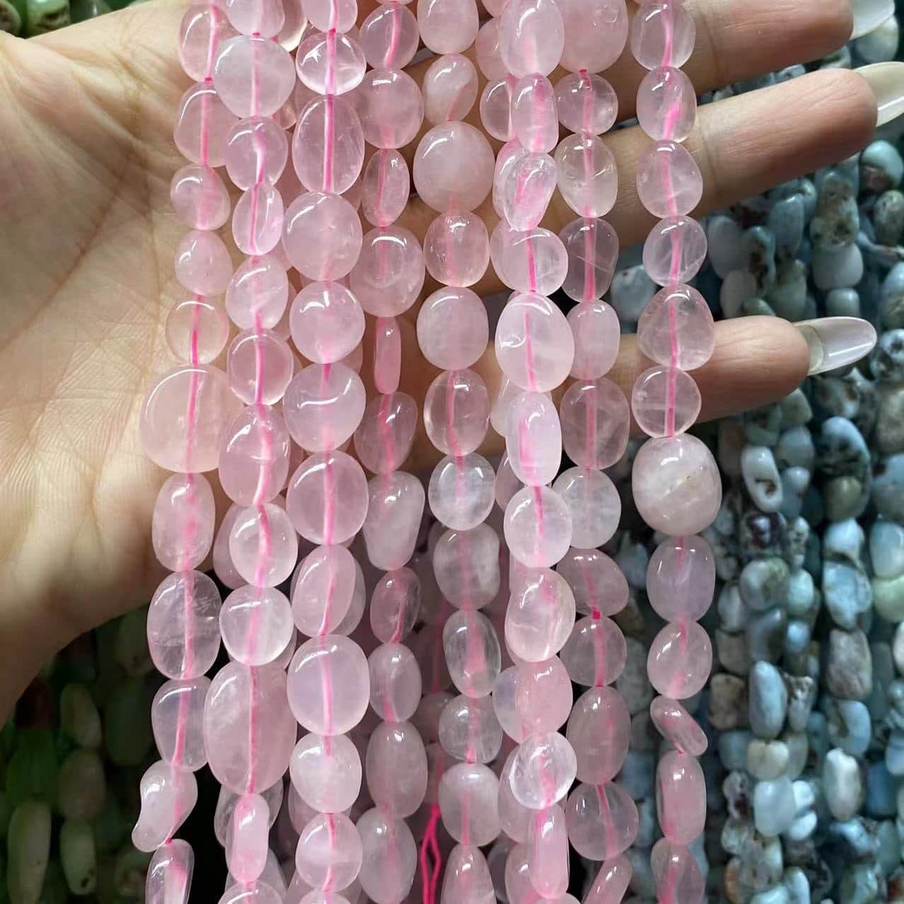 Nugget Smooth Beads 6-8mm Gemstone/Quartz/Jasper/Agate