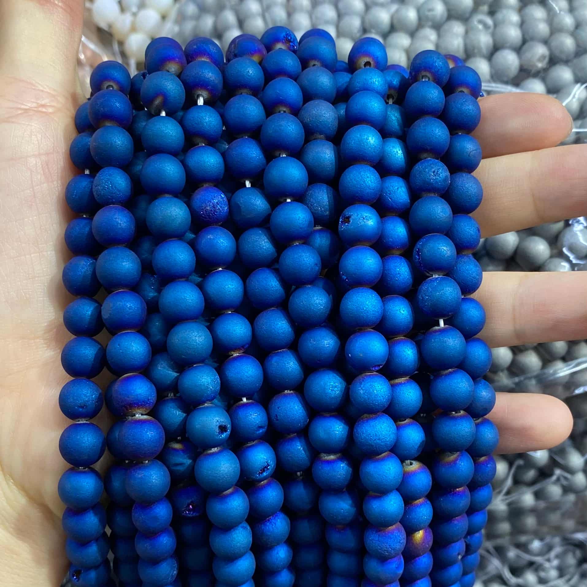 #1 Round Agate Beads 6mm/8mm/10mm/12mm