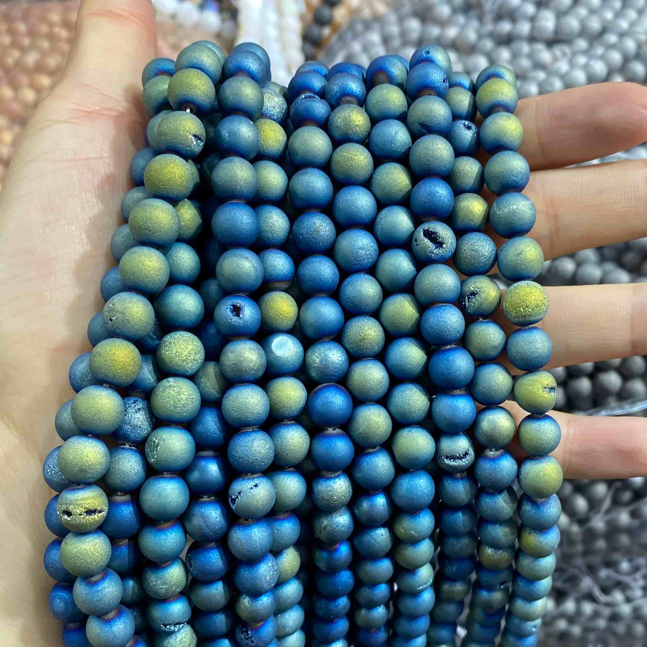 #1 Round Agate Beads 6mm/8mm/10mm/12mm