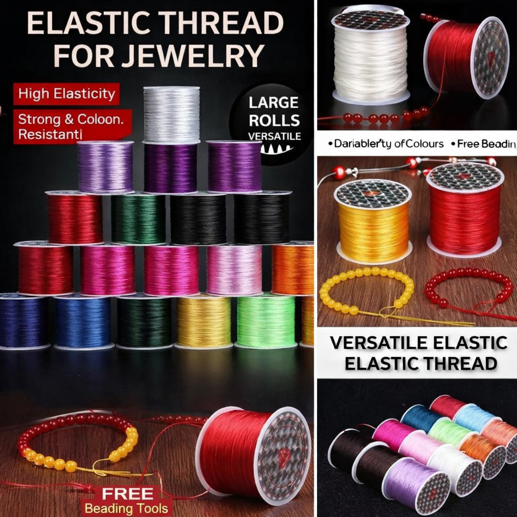 $0.99/Pcs Jewelry bungee cord,flat Jewelry Beading Cord,Elastic Cord,Elastic Thread Cord,Elastic Rope cord 50 meters,Bracelet Elastic Cord