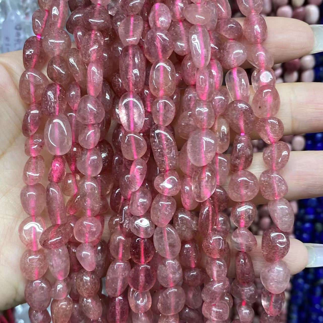 Nugget Smooth Beads 6-8mm Gemstone/Quartz/Jasper/Agate