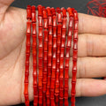 Bamboo Shape Coral Beads