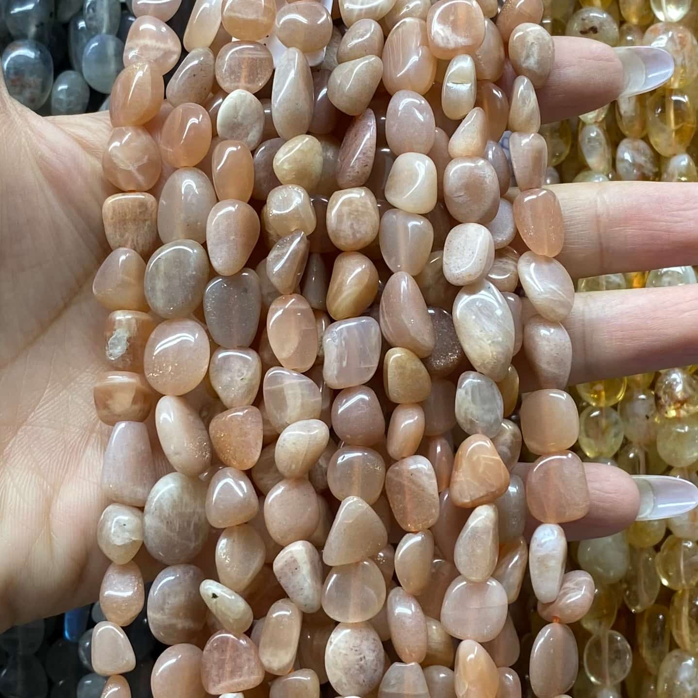 Nugget Smooth Beads 6-8mm Gemstone/Quartz/Jasper/Agate