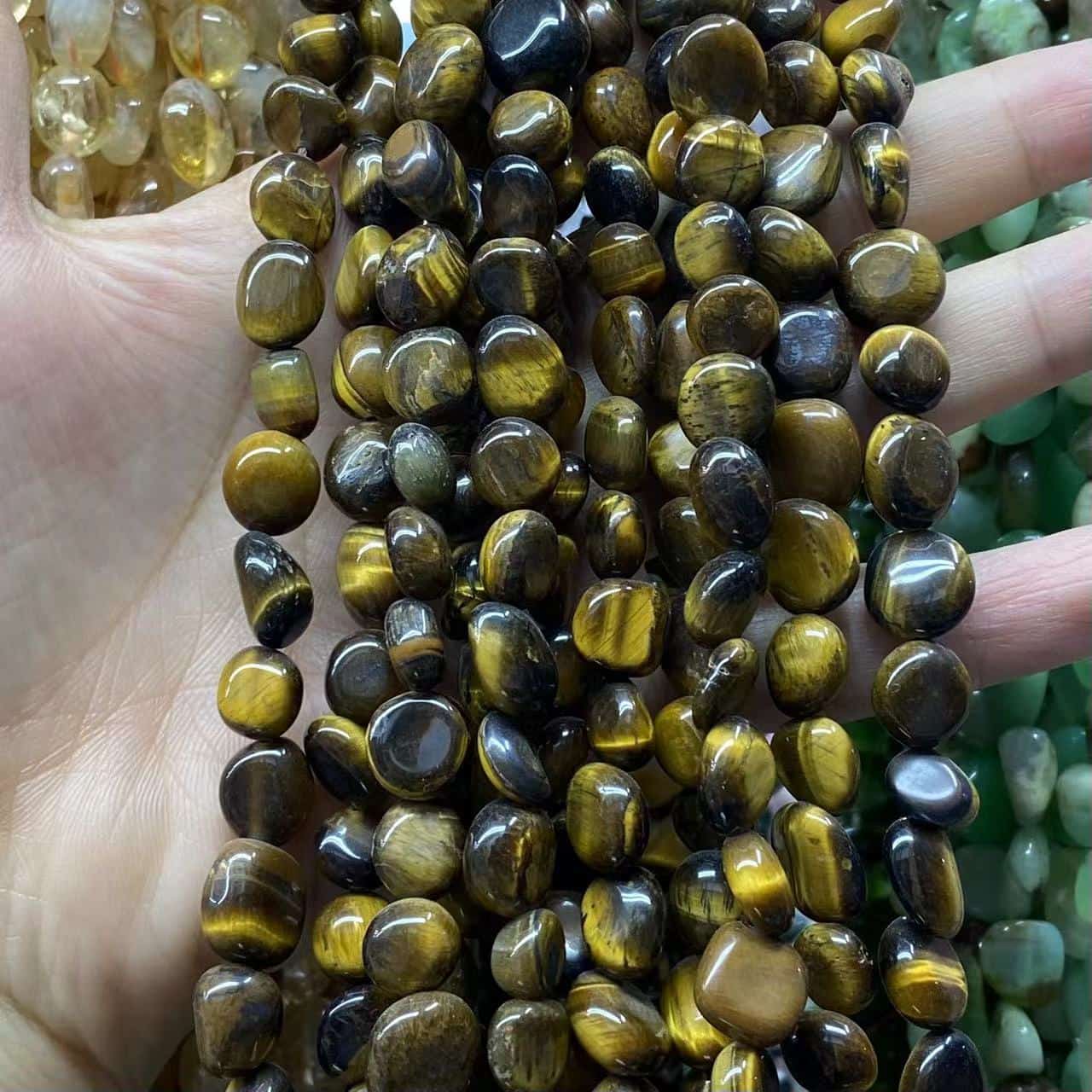 Nugget Smooth Beads 6-8mm Gemstone/Quartz/Jasper/Agate