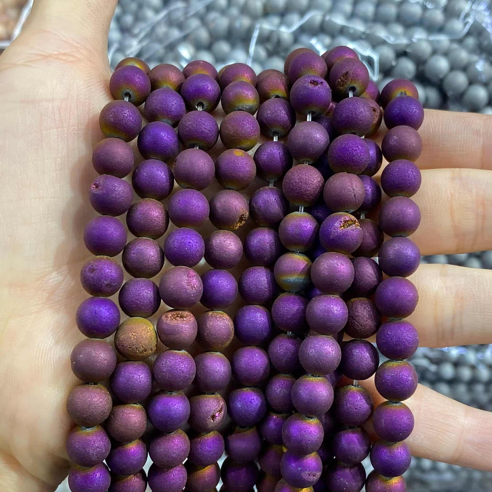 #1 Round Agate Beads 6mm/8mm/10mm/12mm