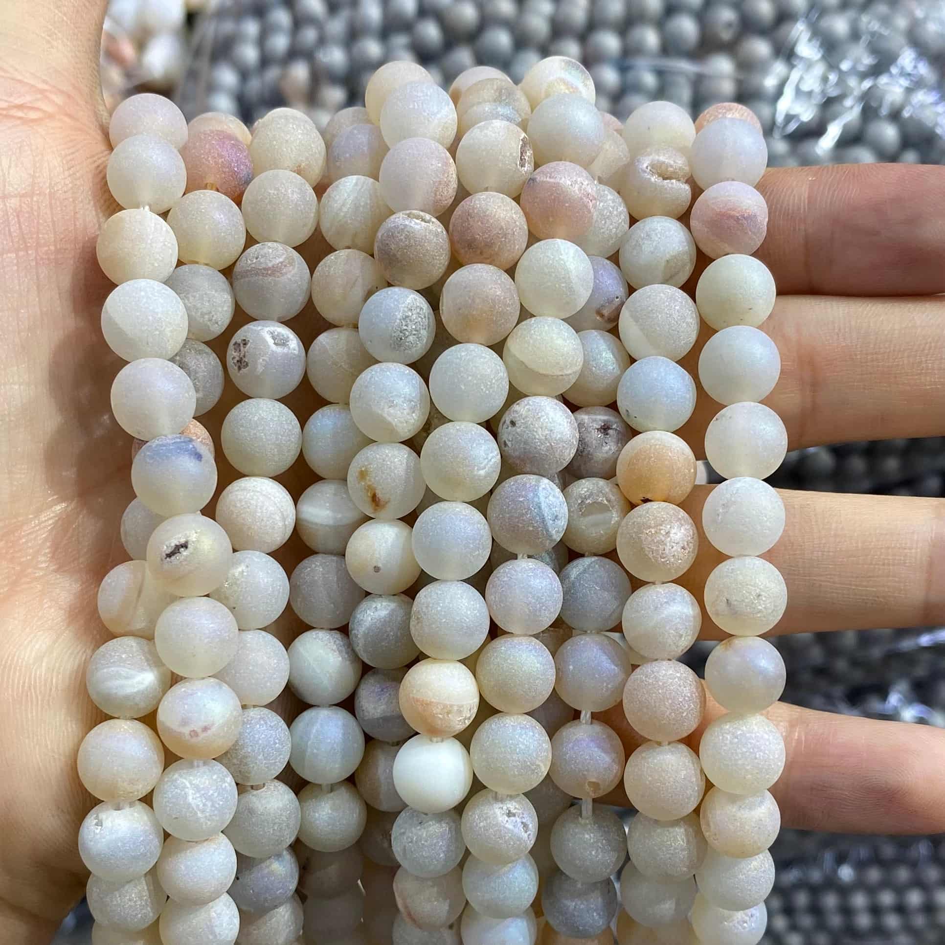 #1 Round Agate Beads 6mm/8mm/10mm/12mm