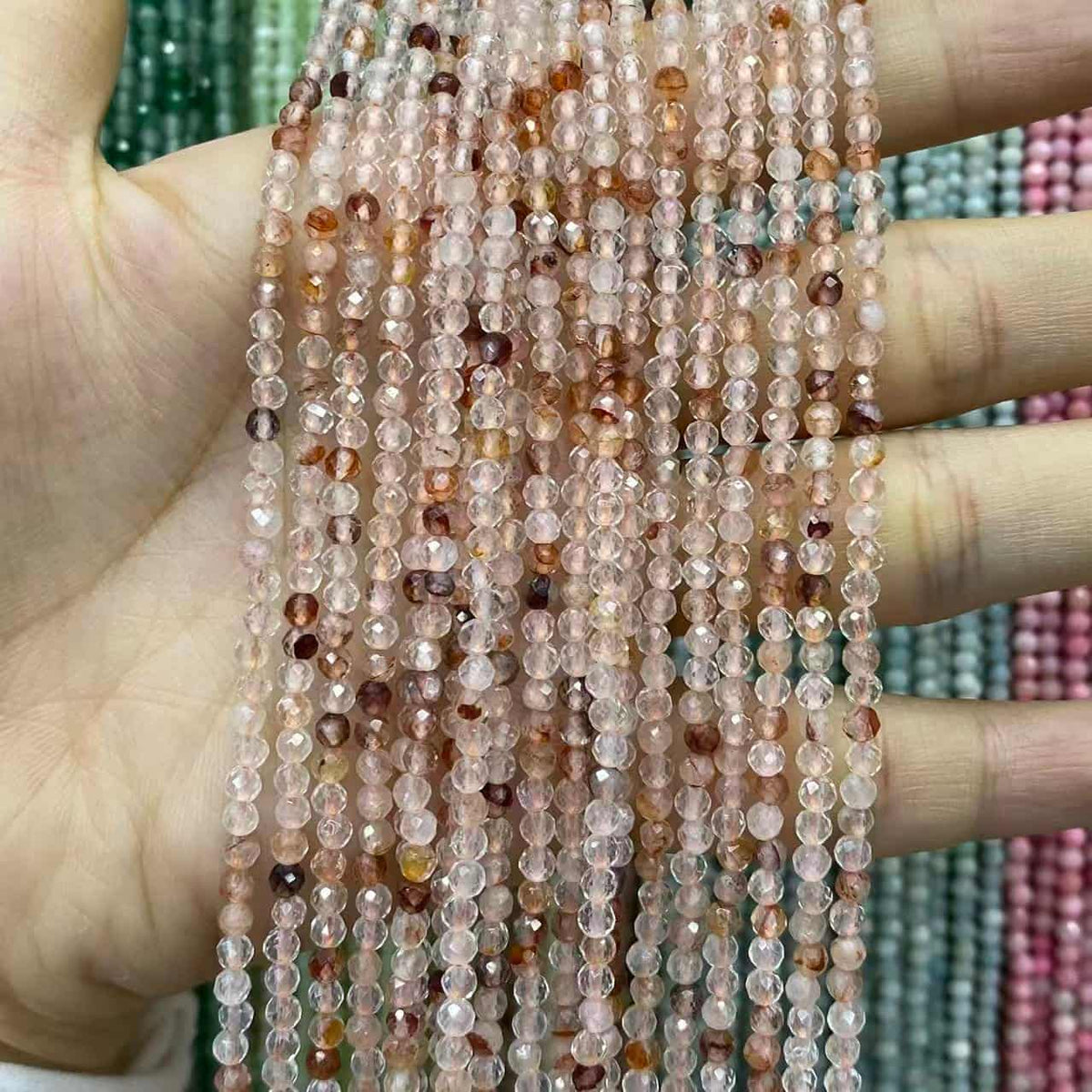 Tiny Round Faceted Agate Beads 2mm 3mm 4mm