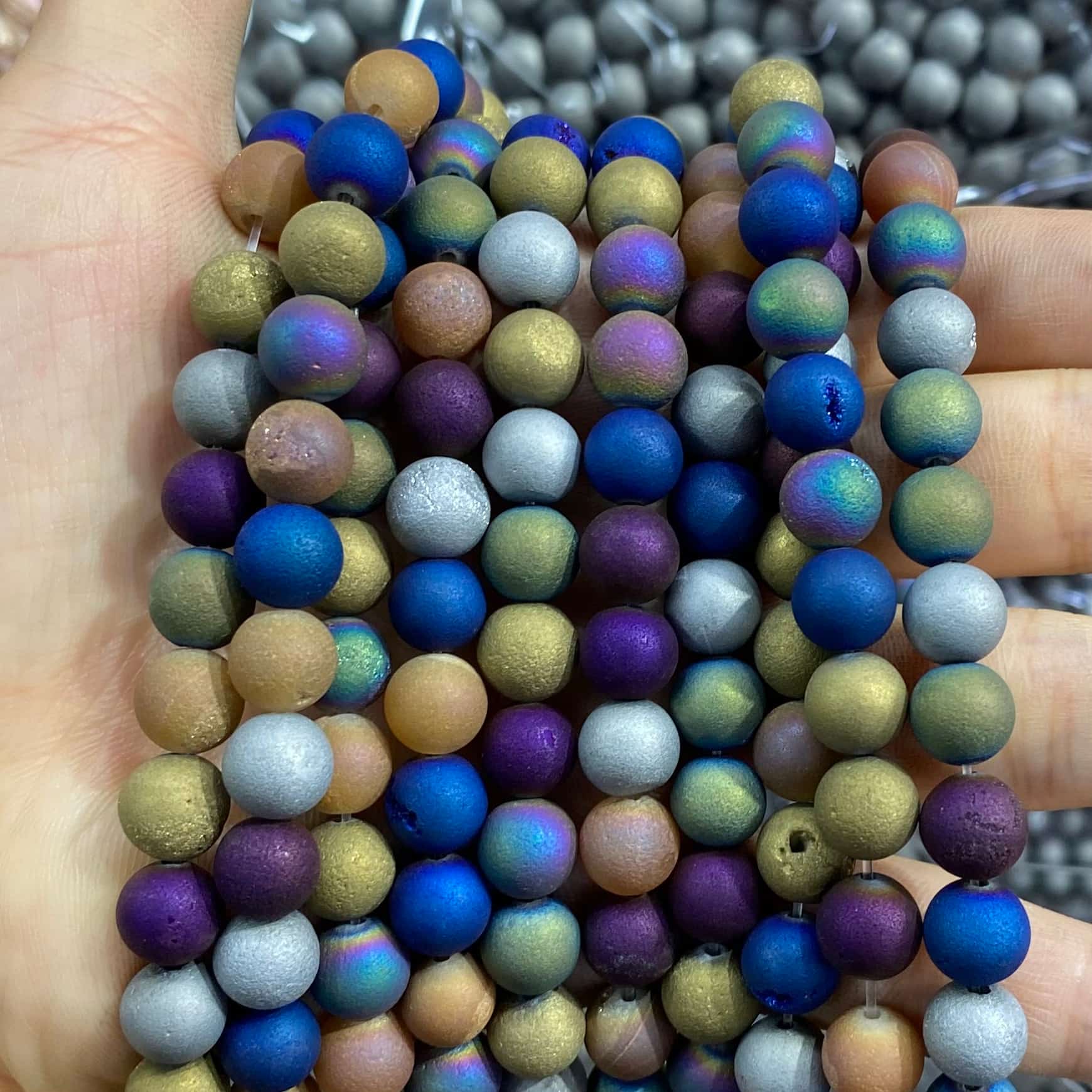 #1 Round Agate Beads 6mm/8mm/10mm/12mm