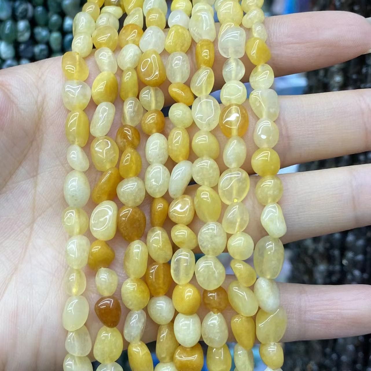 Nugget Smooth Beads 6-8mm Gemstone/Quartz/Jasper/Agate