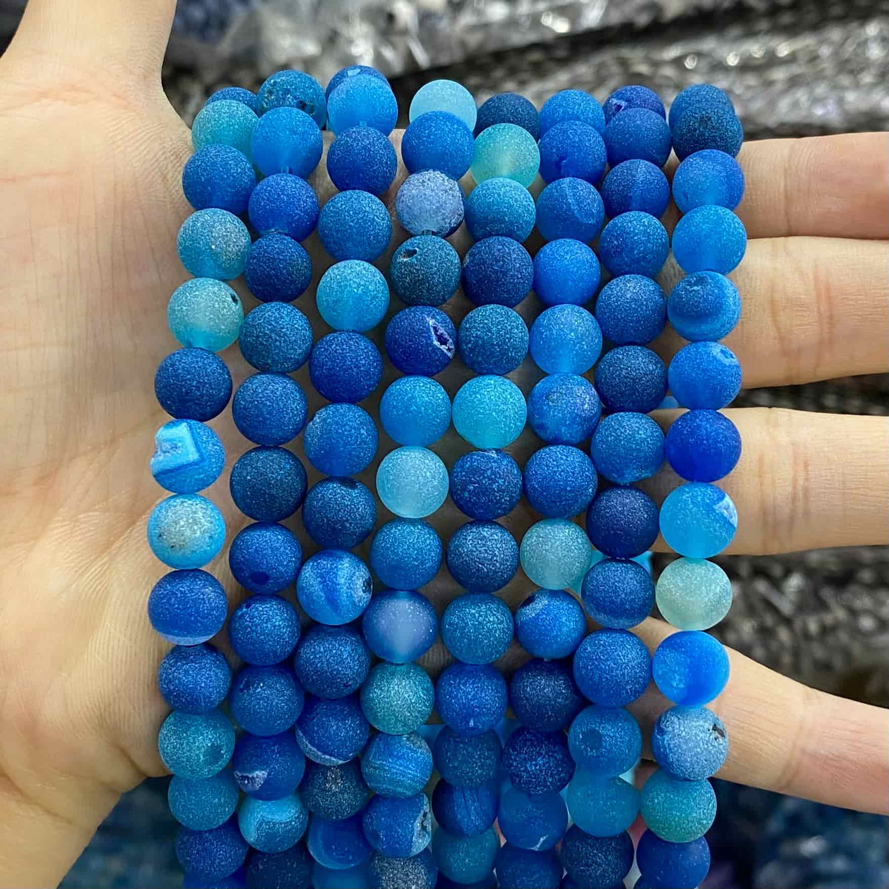 #1 Round Agate Beads 6mm/8mm/10mm/12mm