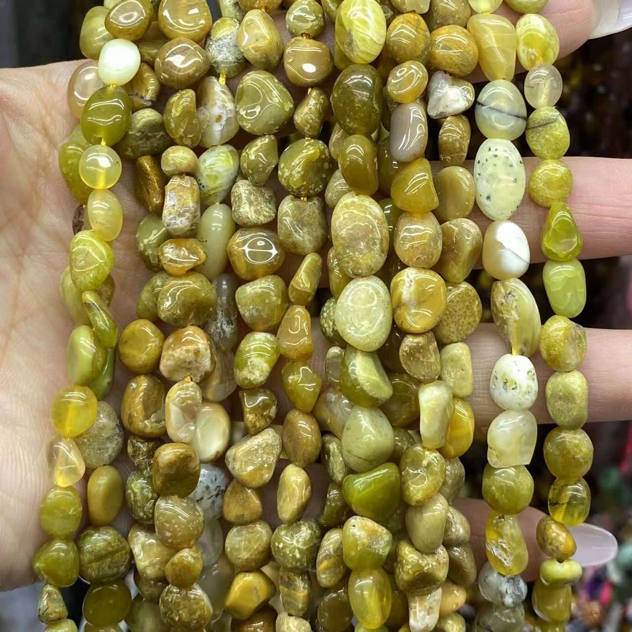 Nugget Smooth Beads 6-8mm Gemstone/Quartz/Jasper/Agate