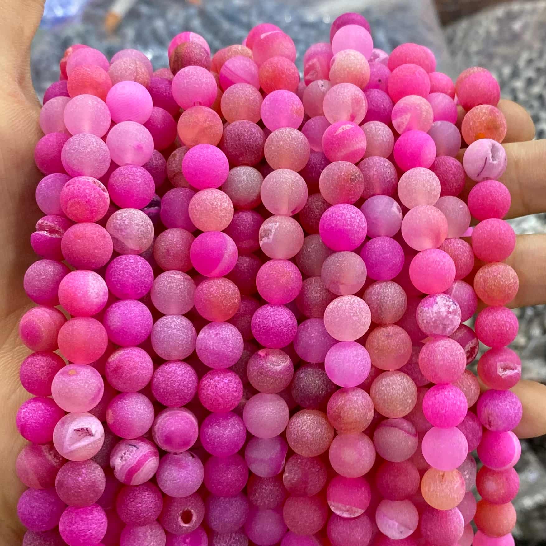 #1 Round Agate Beads 6mm/8mm/10mm/12mm