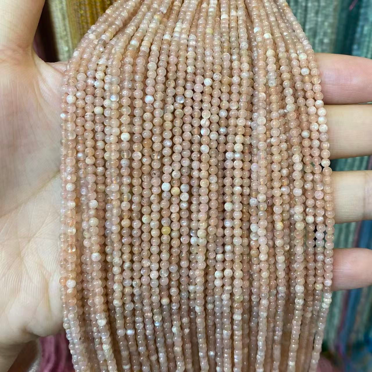 Tiny Round Smooth Beads Gemstone/Quartz/Jasper/Agate 2mm 3mm 4mm