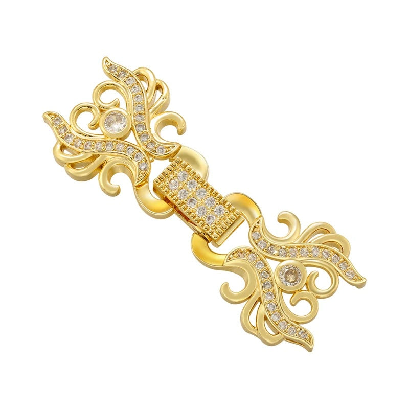 1 Pcs Hooks Accesories Supplies Brass Cubic Zirconia Connectors