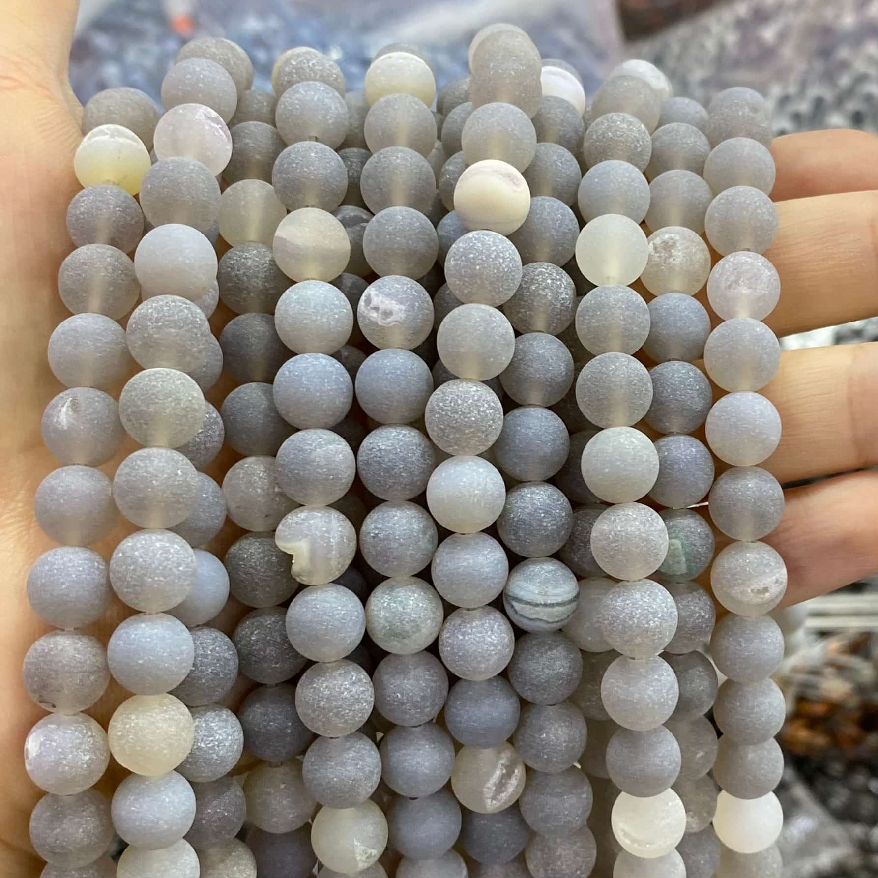 #1 Round Agate Beads 6mm/8mm/10mm/12mm