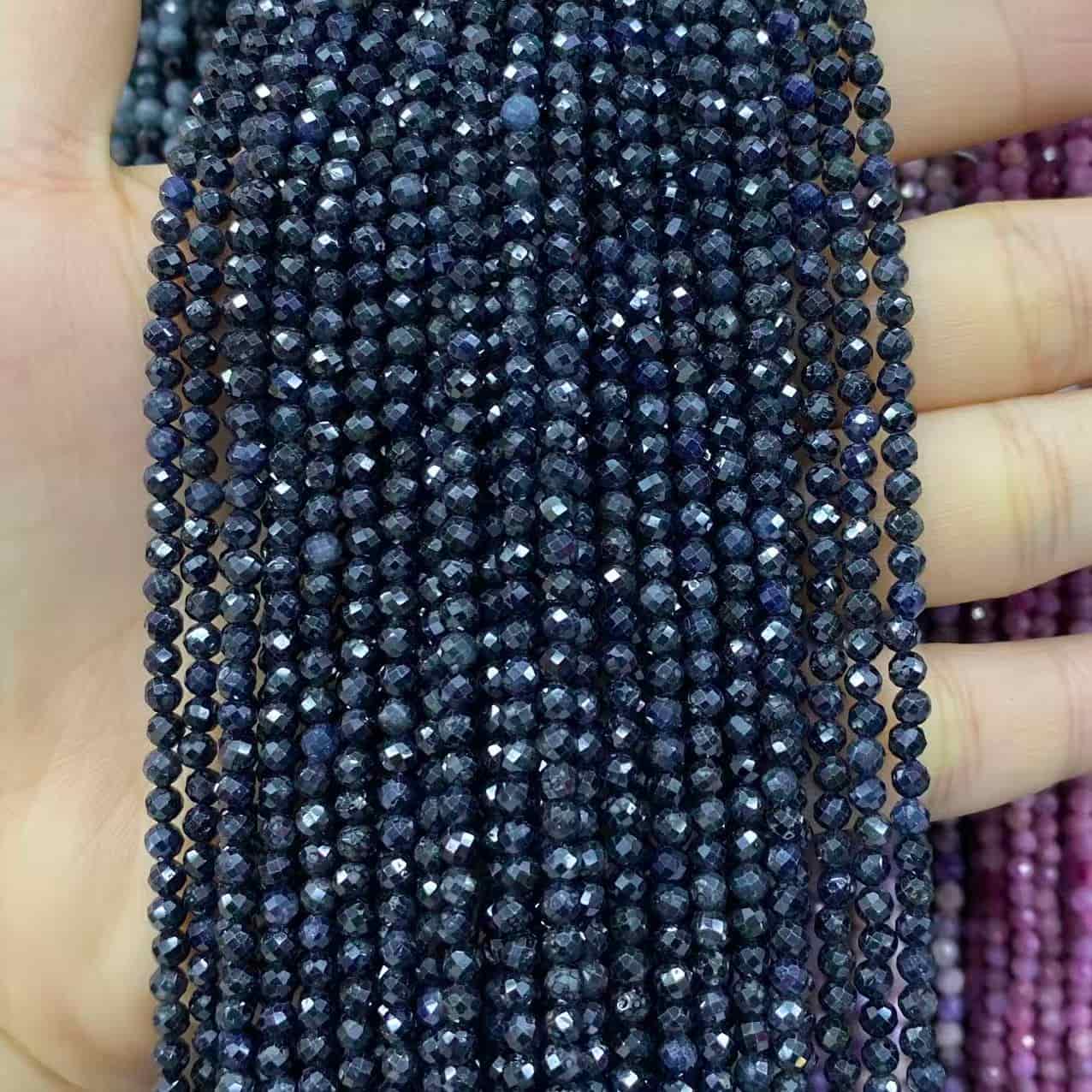 Tiny Round Faceted Beads Gemstone/Quartz/Jasper/Agate 2mm 3mm 4mm