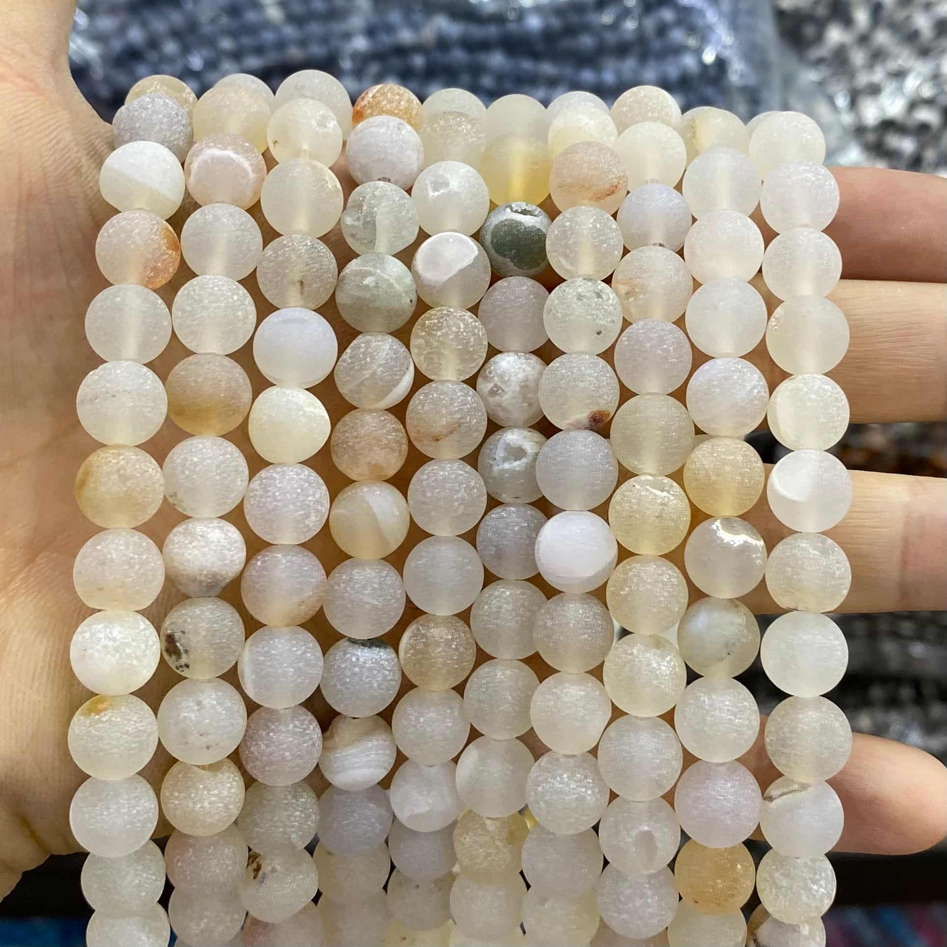 #1 Round Agate Beads 6mm/8mm/10mm/12mm
