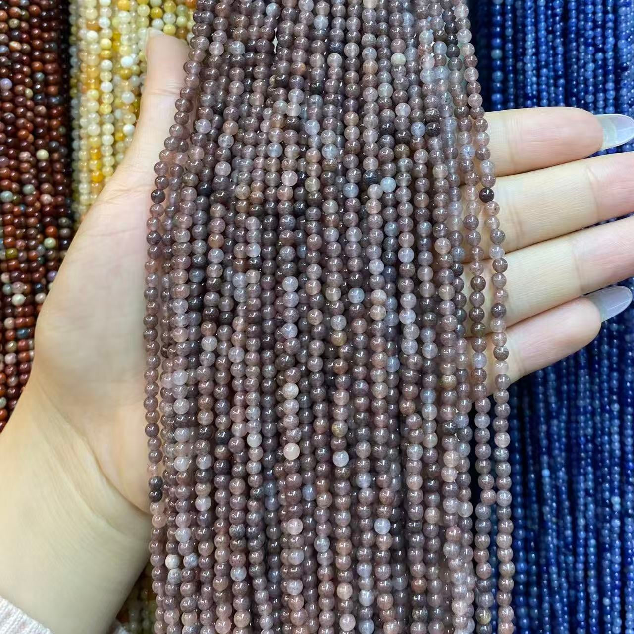 Tiny Round Smooth Beads Gemstone/Quartz/Jasper/Agate 2mm 3mm 4mm