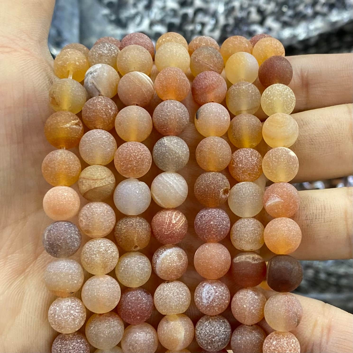 #1 Round Agate Beads 6mm/8mm/10mm/12mm
