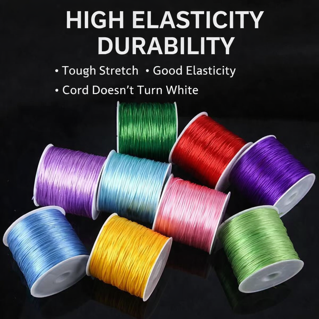 $0.99/Pcs Jewelry bungee cord,flat Jewelry Beading Cord,Elastic Cord,Elastic Thread Cord,Elastic Rope cord 50 meters,Bracelet Elastic Cord