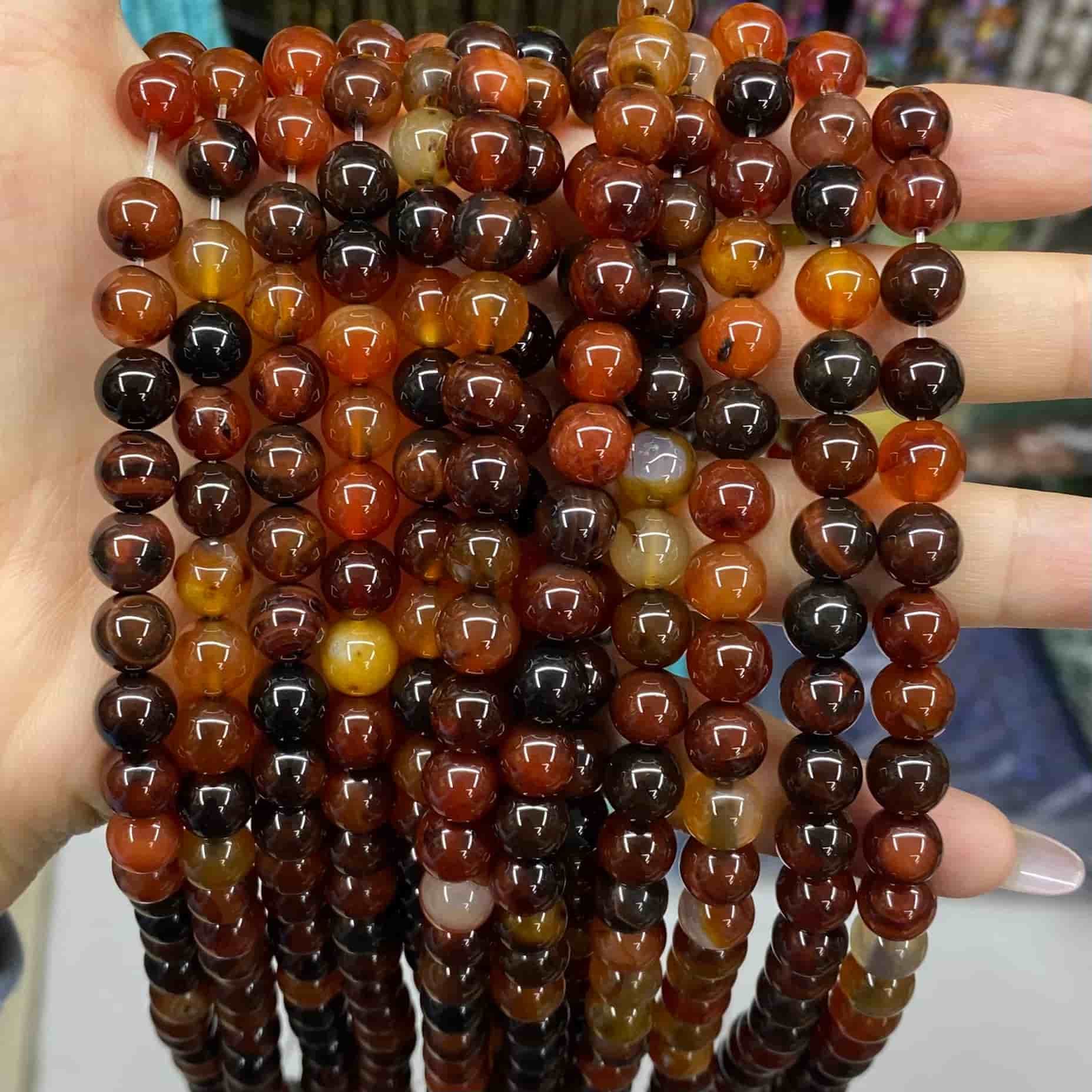 #1 Round Agate Beads 6mm/8mm/10mm/12mm