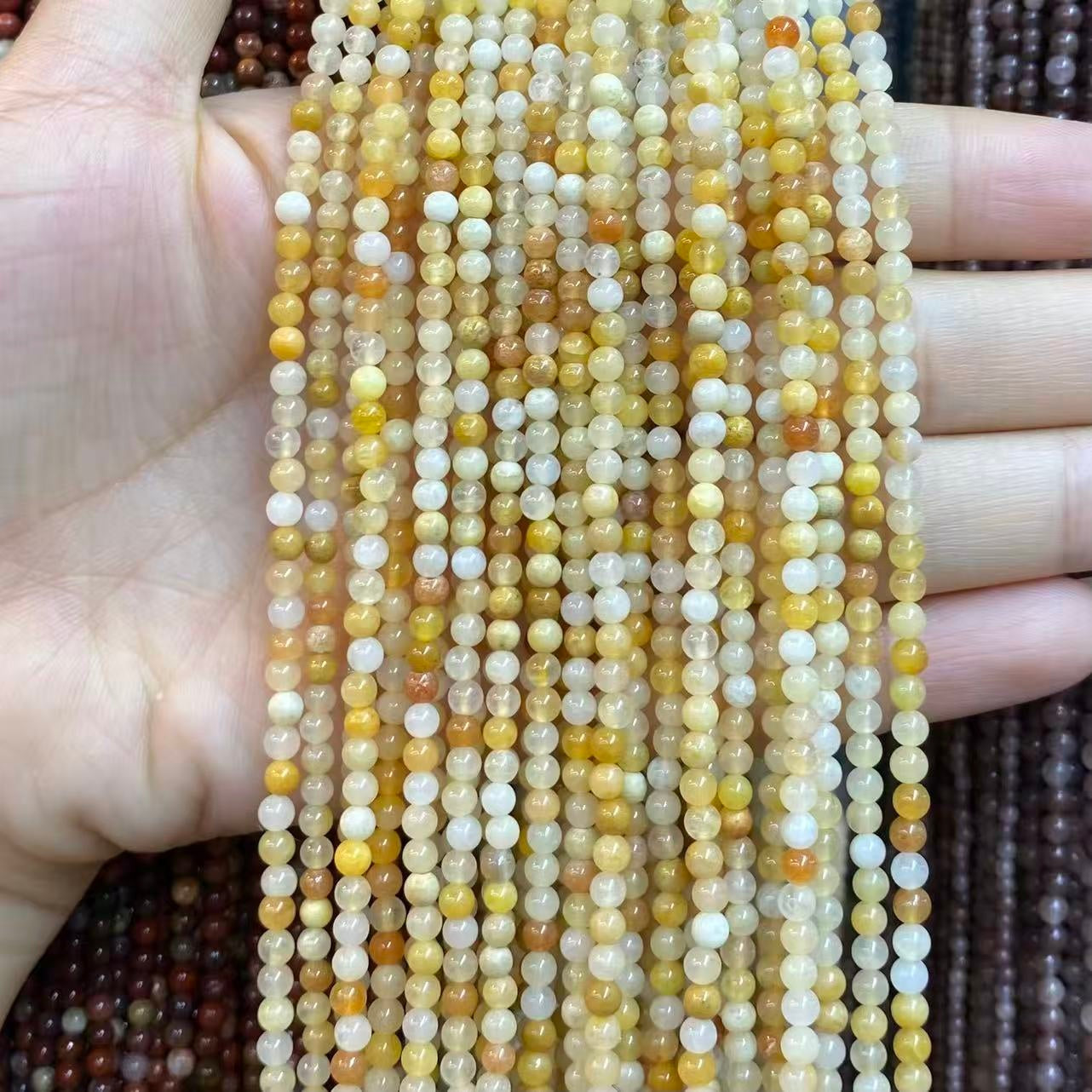 Tiny Round Smooth Beads Gemstone/Quartz/Jasper/Agate 2mm 3mm 4mm