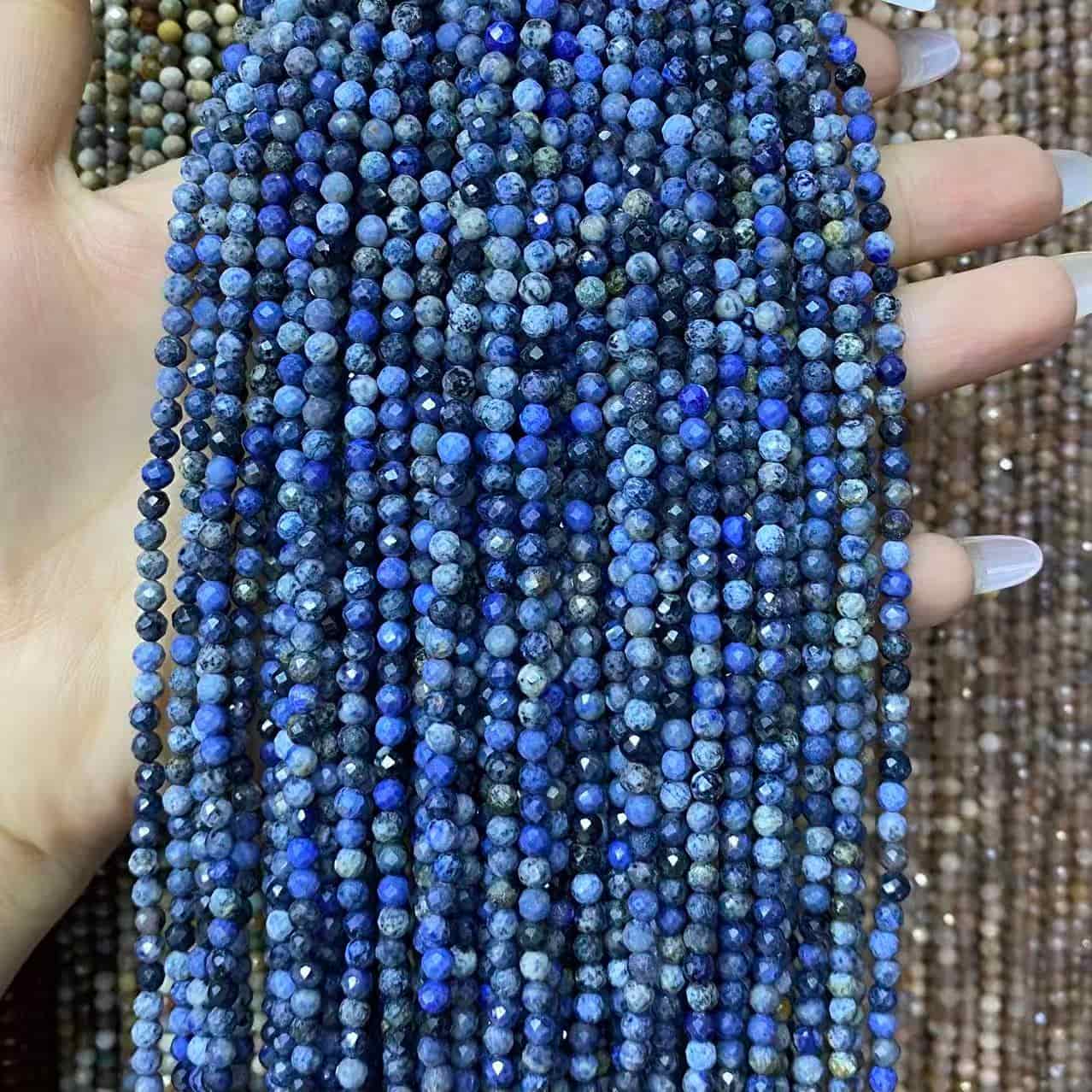 Tiny Round Faceted Beads Gemstone/Quartz/Jasper/Agate 2mm 3mm 4mm