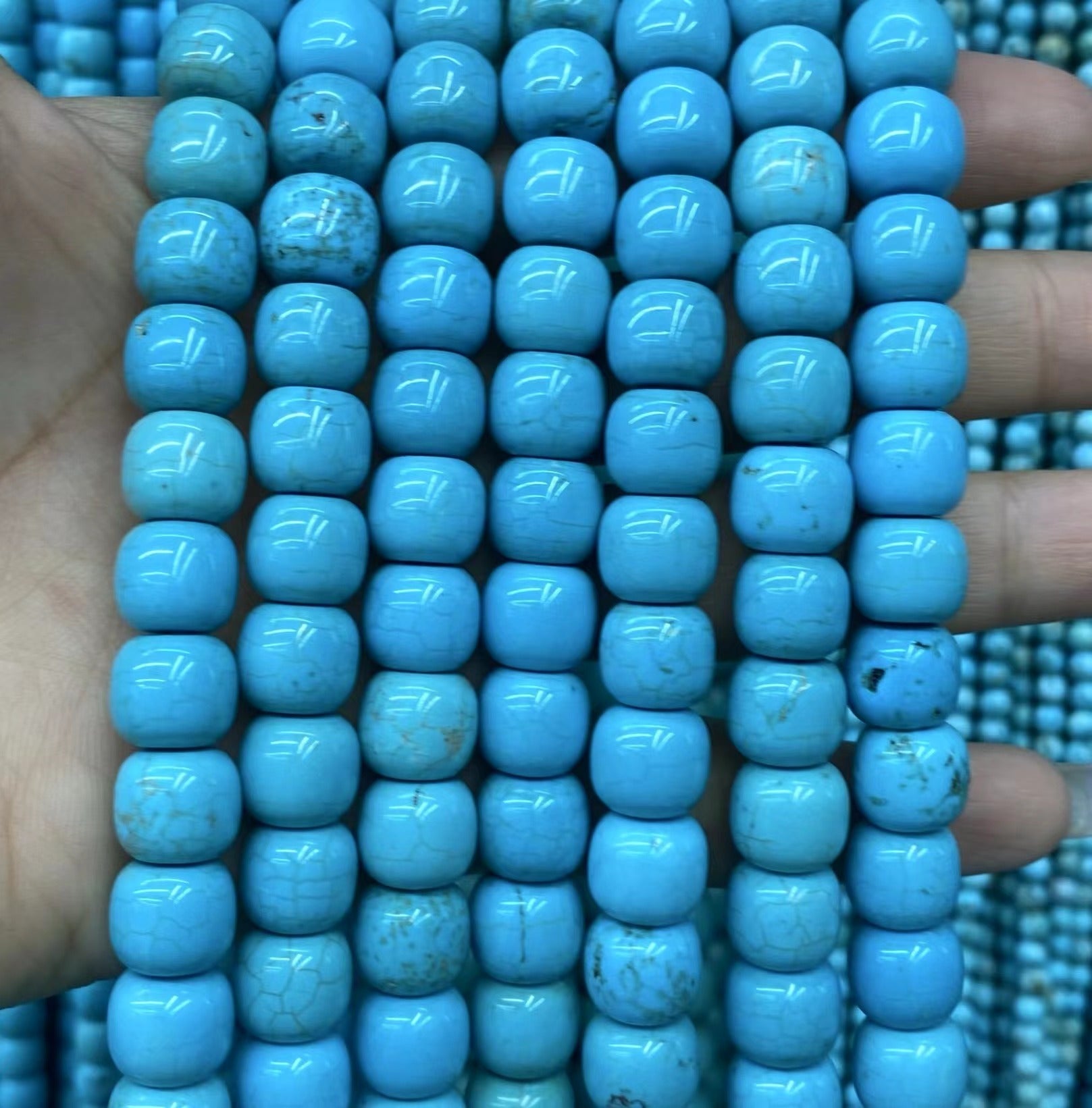 Turquoise Loose Beads Round Fcaeted Rice Rondelle Flat Oval Irregular Shape Beads