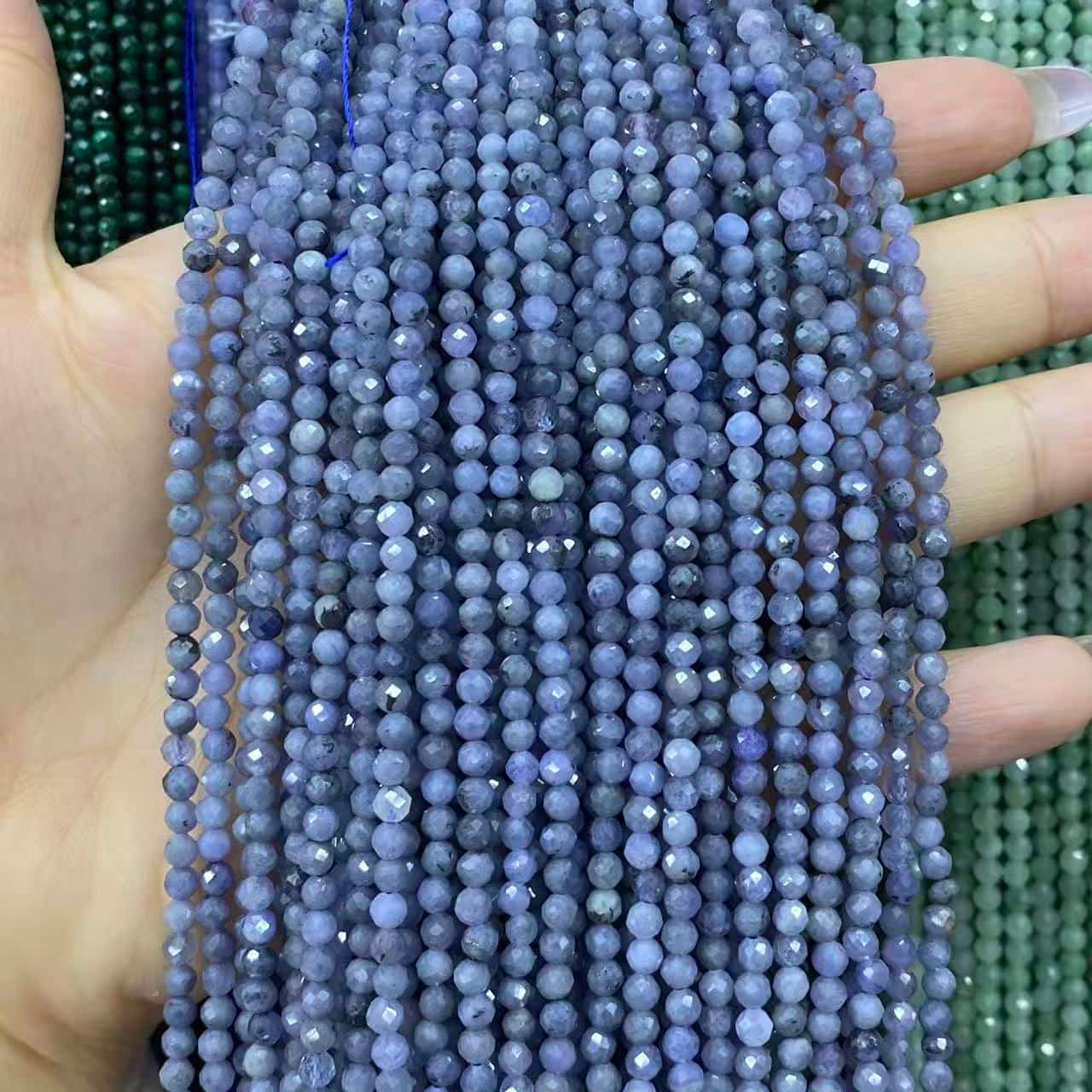 Tiny Round Faceted Beads Gemstone/Quartz/Jasper/Agate 2mm 3mm 4mm