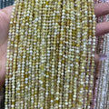 Yellow Opal Tiny Faceted Round Beads 2mm 3mm 4mm