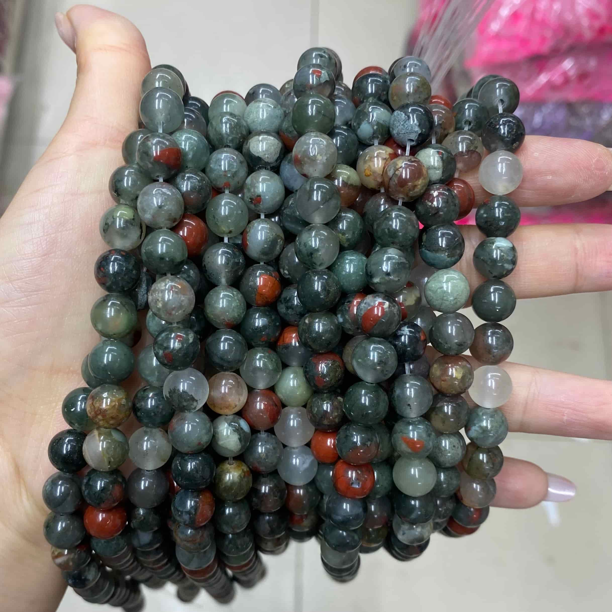 Round Smooth Beads Crystal/Quartz/Jasper/Agate 4mm 6mm 8mm 10mm