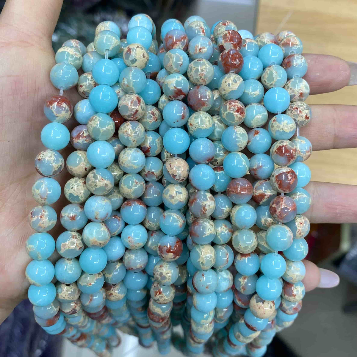 Round Smooth Jasper Beads 4mm 6mm 8mm 10mm