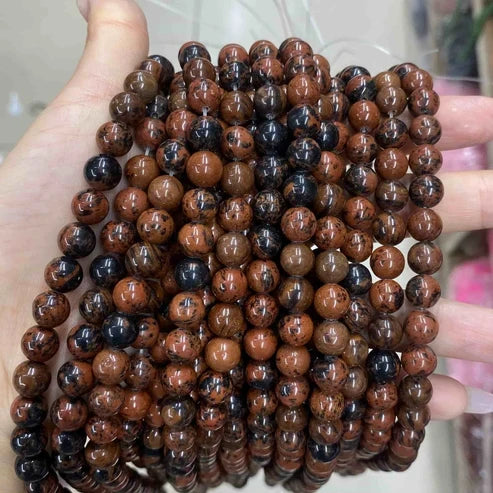 Brown Obsidian Jasper Round Smooth Beads 4mm 6mm 8mm 10mm
