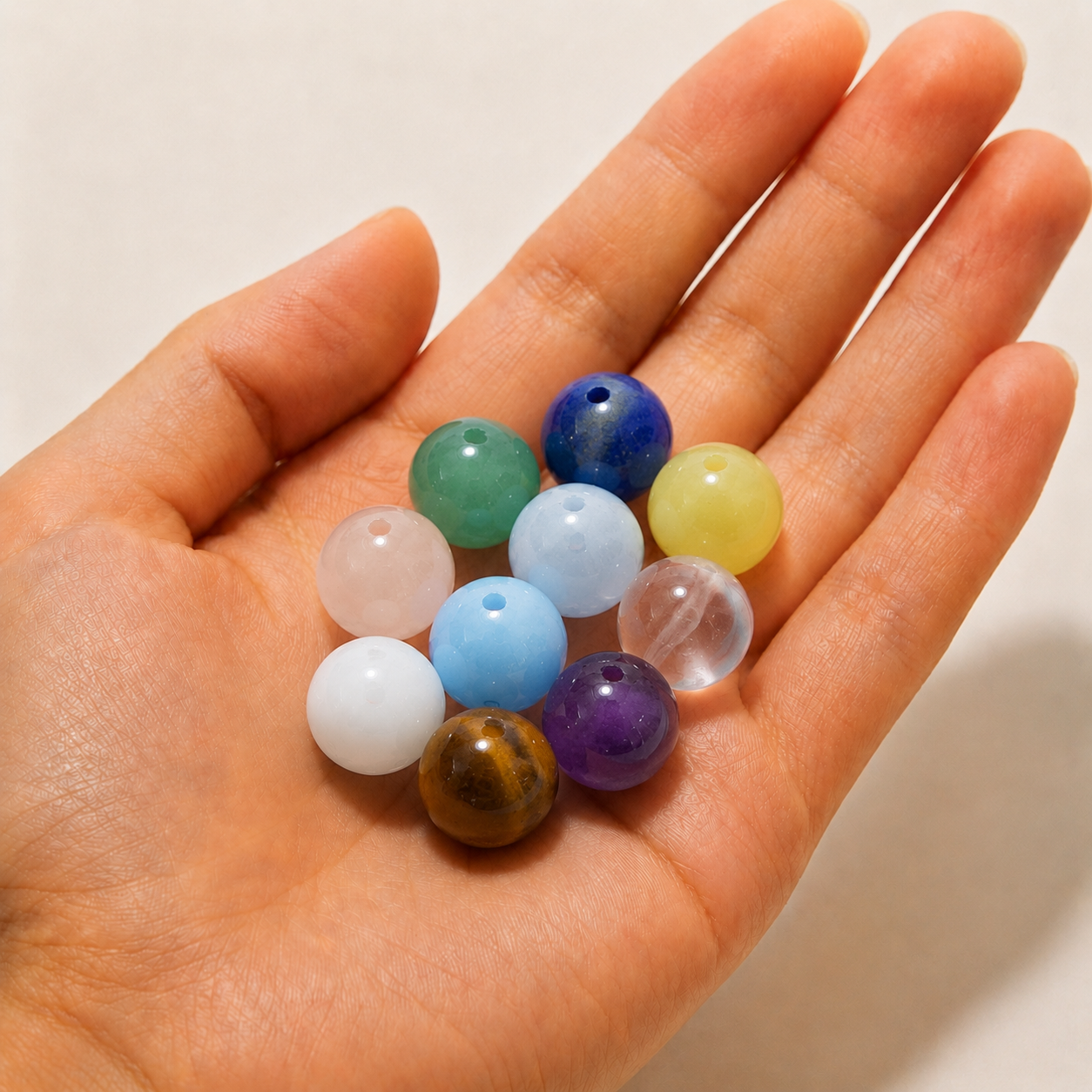 $0.99-10PCS Round Smooth Beads 8mm