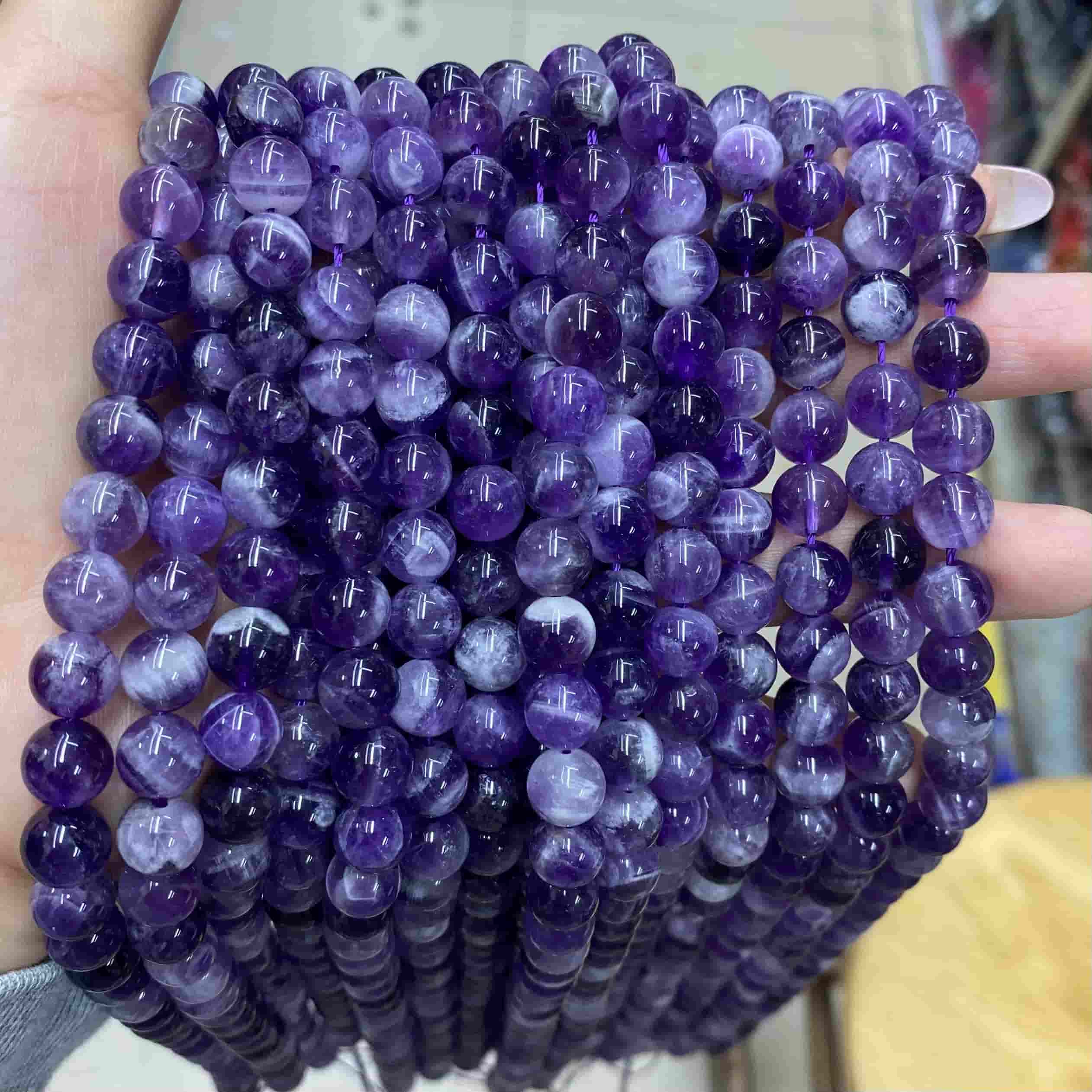 Round Smooth Beads Crystal/Quartz/Jasper/Agate 4mm 6mm 8mm 10mm