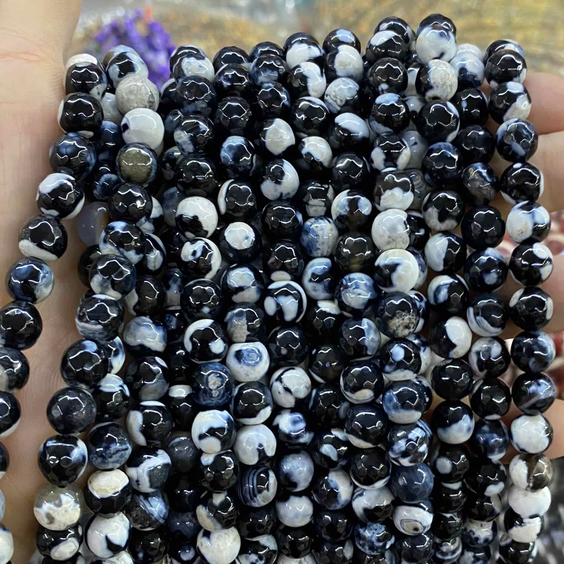 #2 Round Aagte Beads 6mm/8mm/10mm