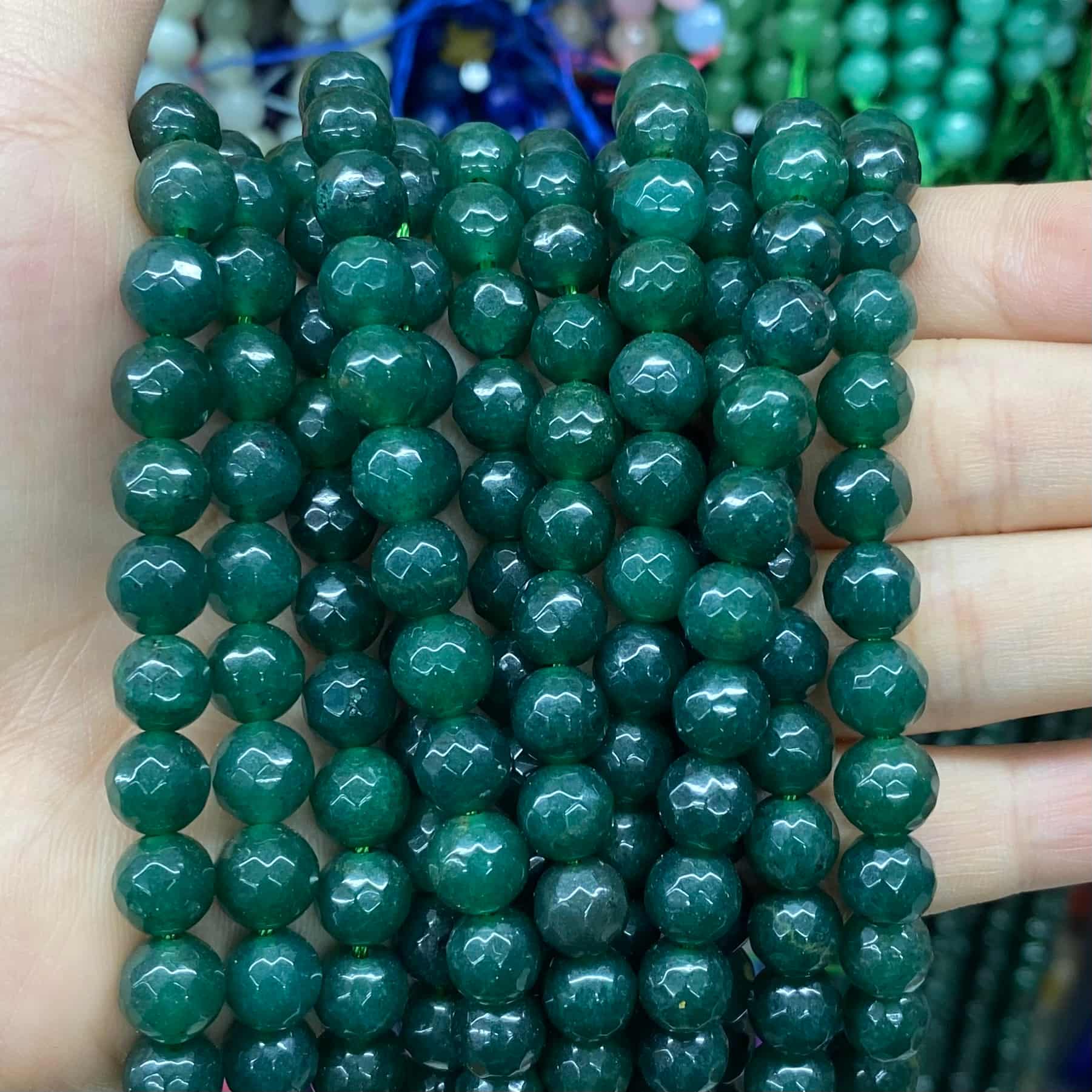 Color Jade Beads Faceted Round Beads 6mm/8mm/10mm