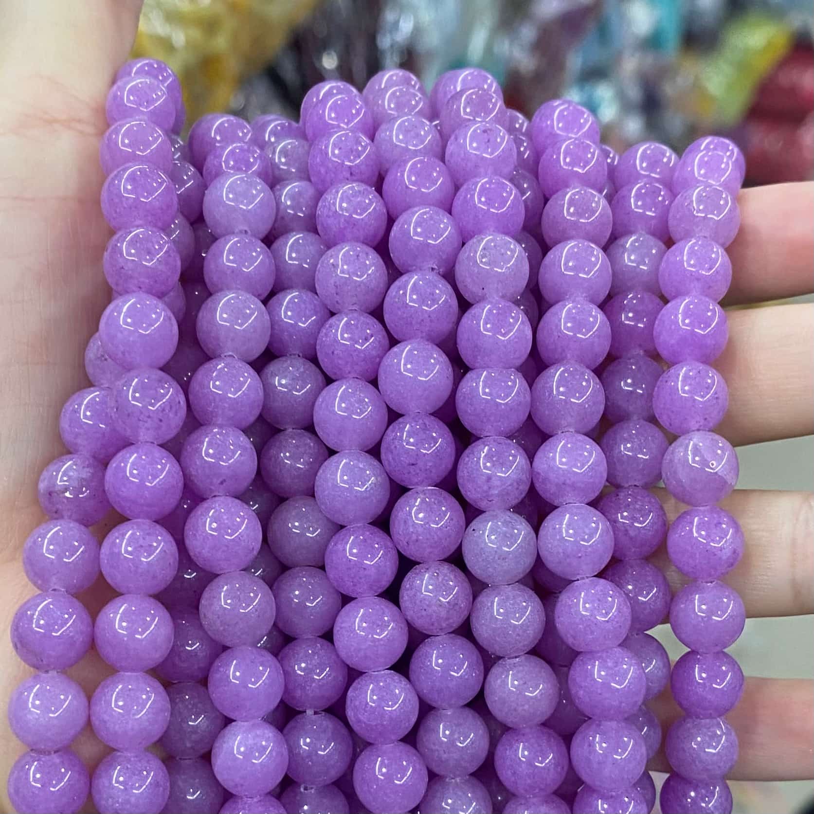 Color Jade Beads Round Smooth/Faceted Beads 6mm/8mm/10mm