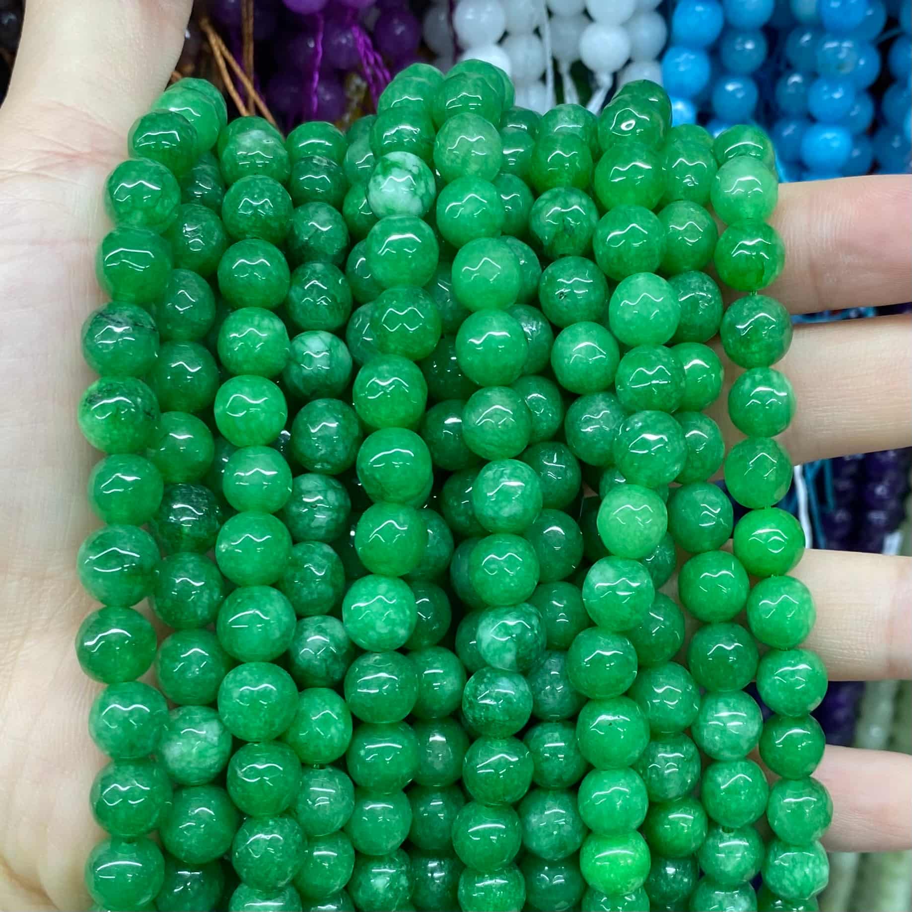 Color Jade Beads Faceted Round Beads 6mm/8mm/10mm