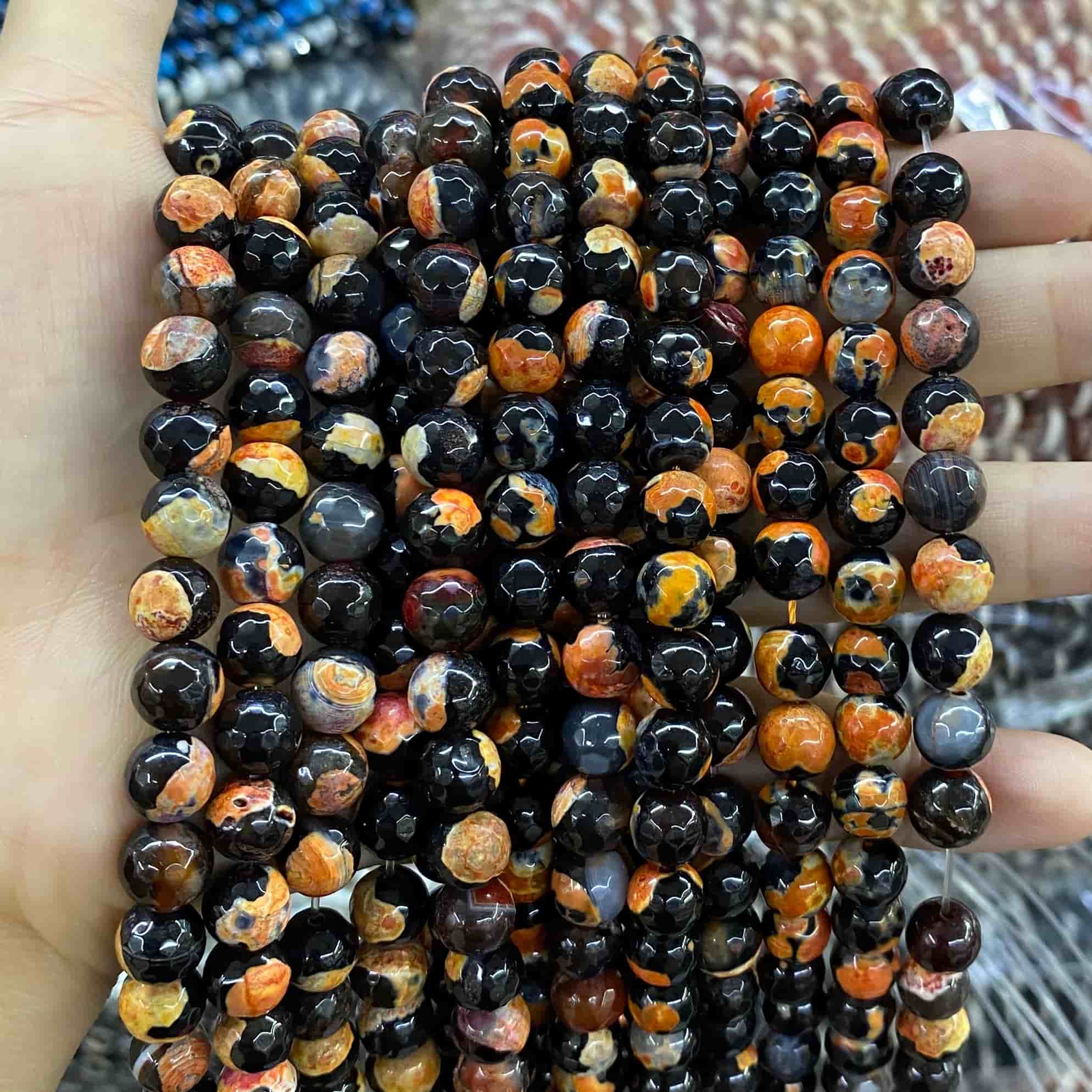 #2 Round Aagte Beads 6mm/8mm/10mm