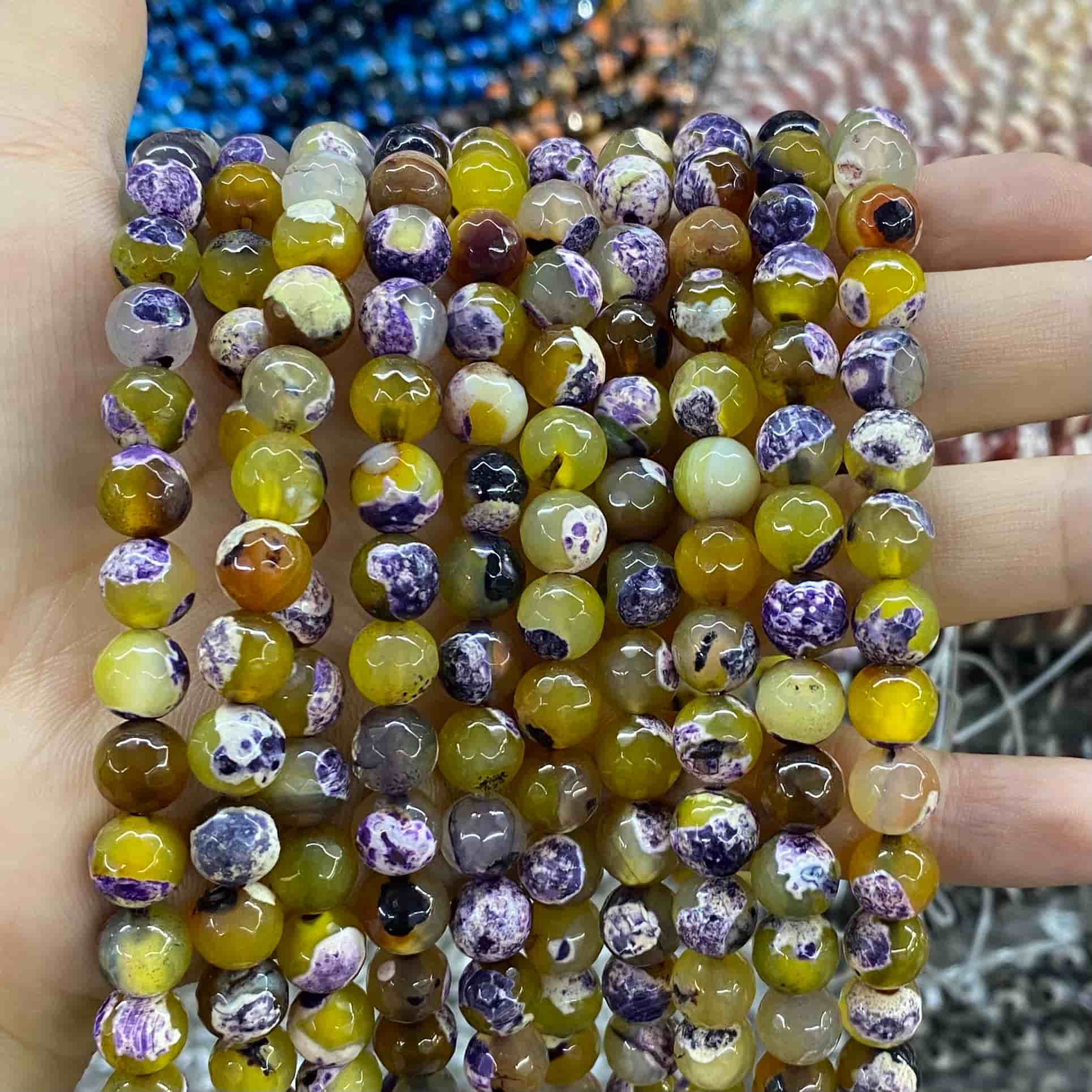 #2 Round Aagte Beads 6mm/8mm/10mm