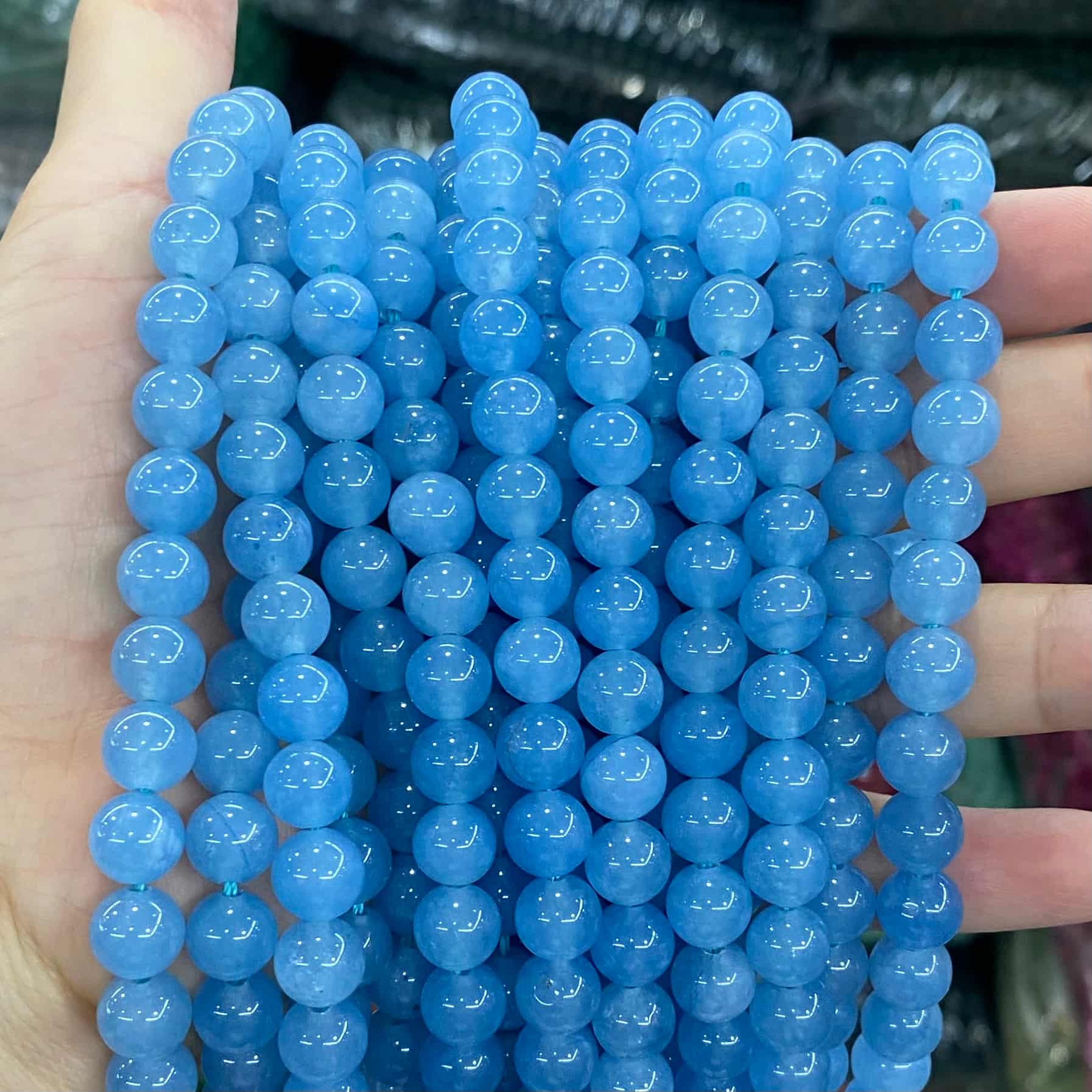 Color Jade Beads Round Smooth/Faceted Beads 6mm/8mm/10mm