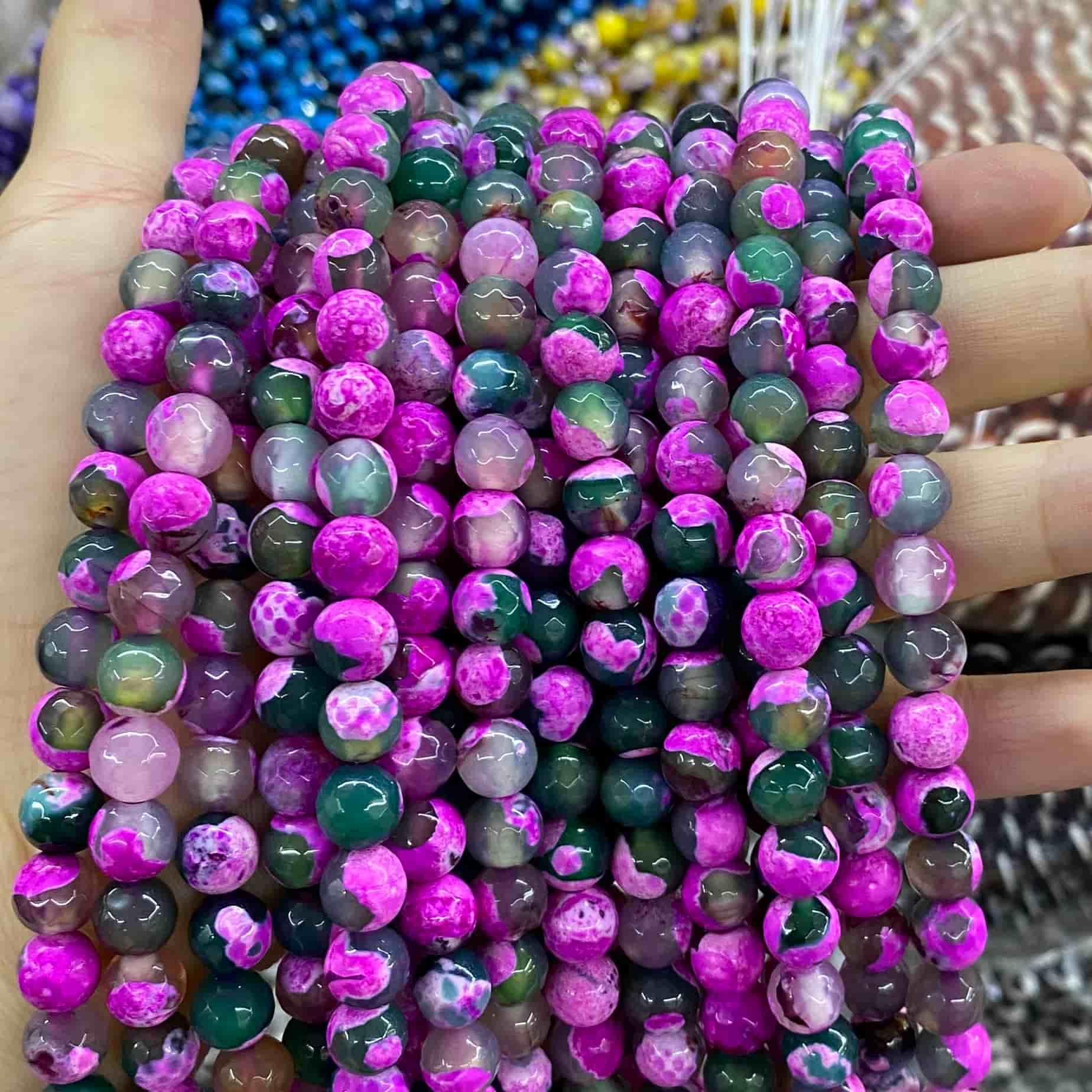 #2 Round Aagte Beads 6mm/8mm/10mm