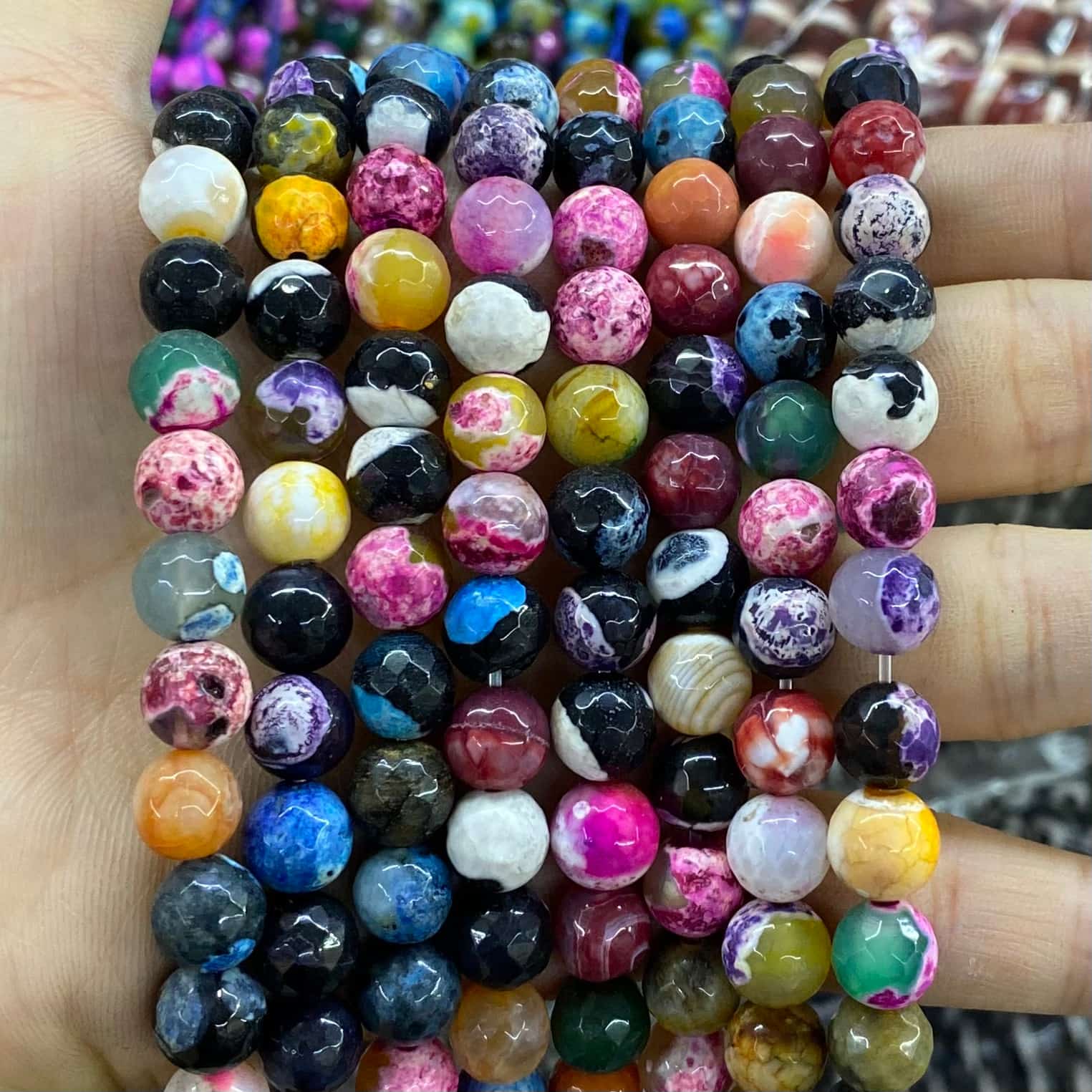 #2 Round Aagte Beads 6mm/8mm/10mm