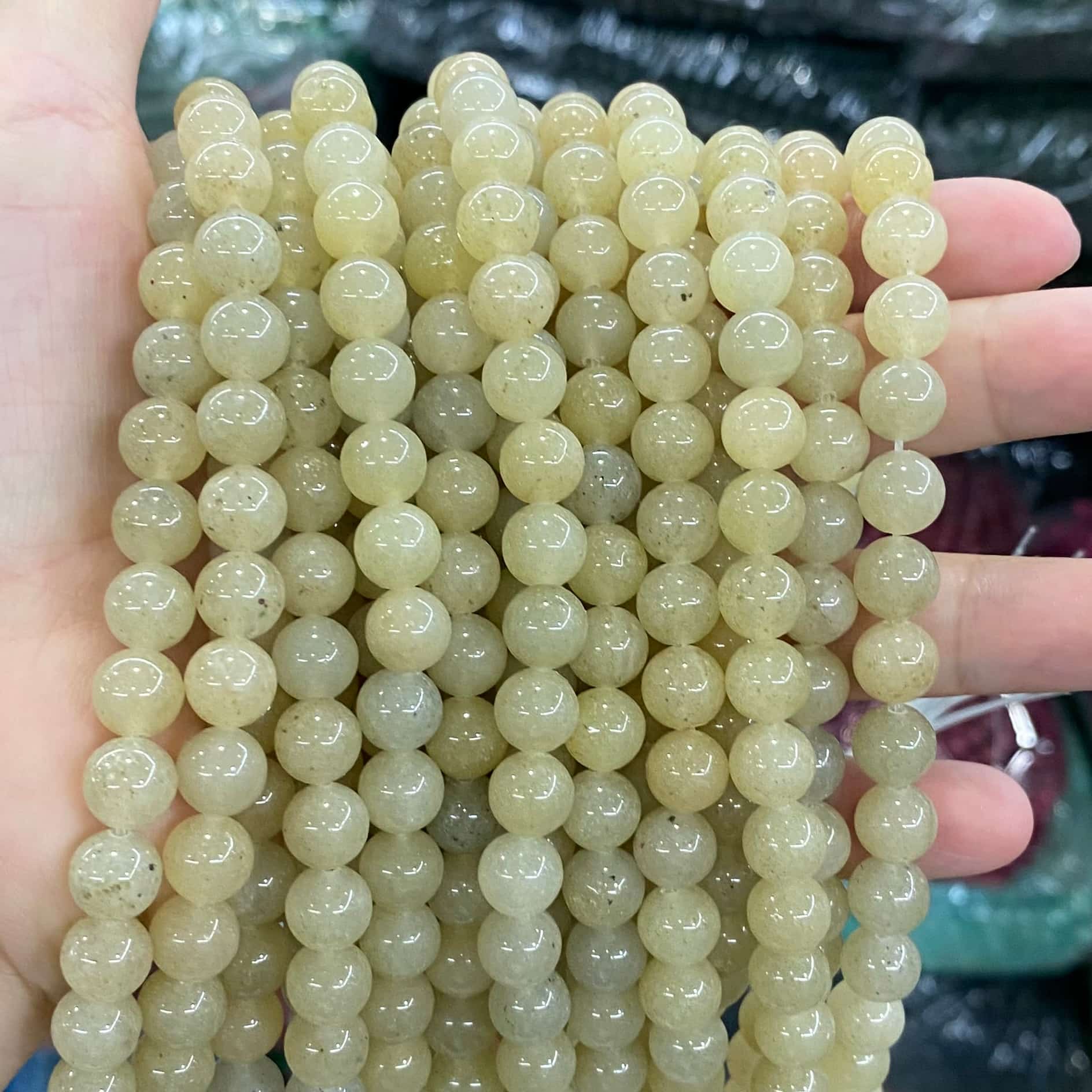 $1.99-8mm Color Jade Beads Round Smooth/Faceted Beads
