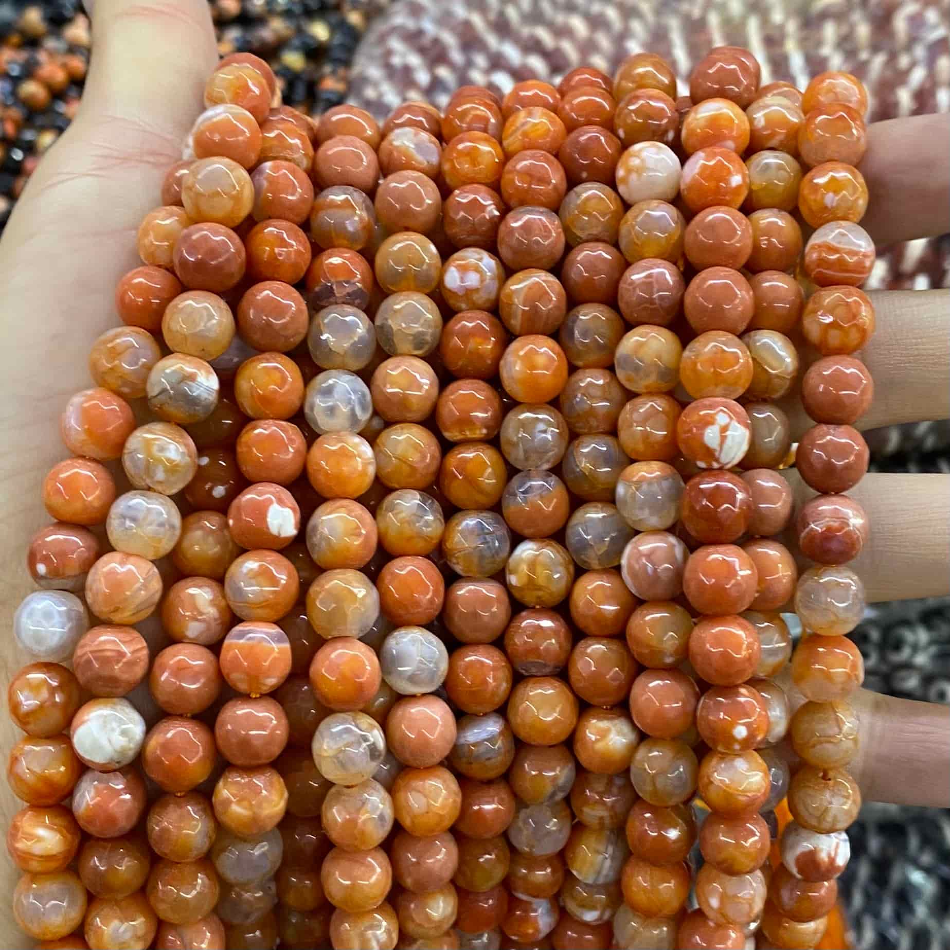 #2 Round Aagte Beads 6mm/8mm/10mm