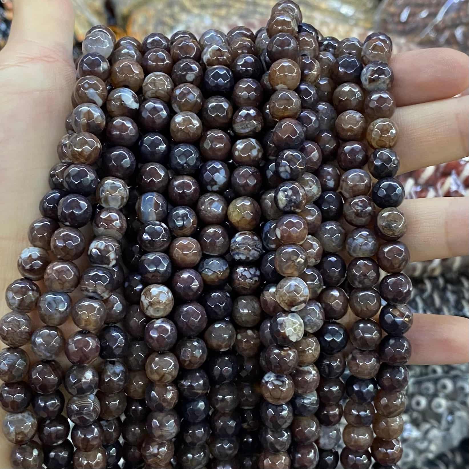 #2 Round Aagte Beads 6mm/8mm/10mm