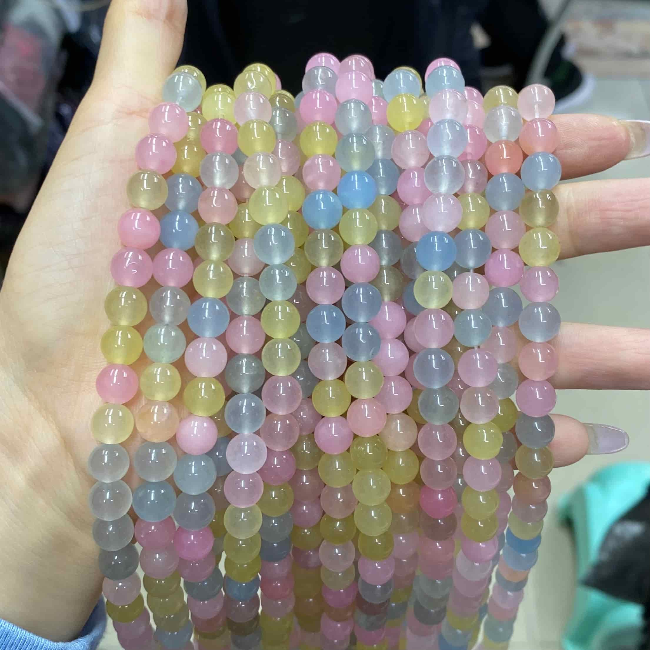 $1.99-8mm Color Jade Beads Round Smooth/Faceted Beads
